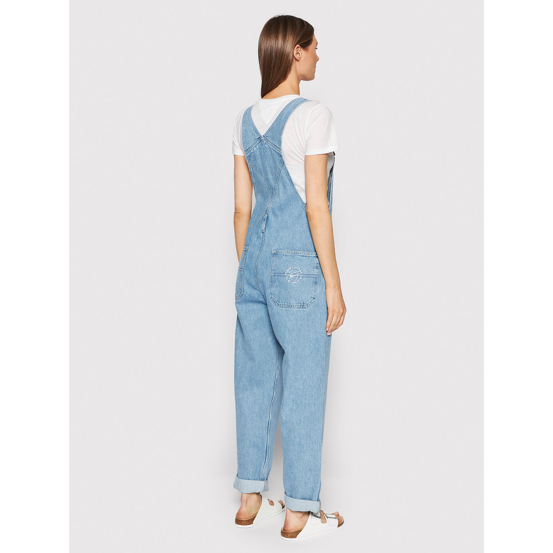 Tommy Jeans Гащеризон с презрамки Dungaree DW0DW12381 Син Relaxed Fit - Pepit.bg