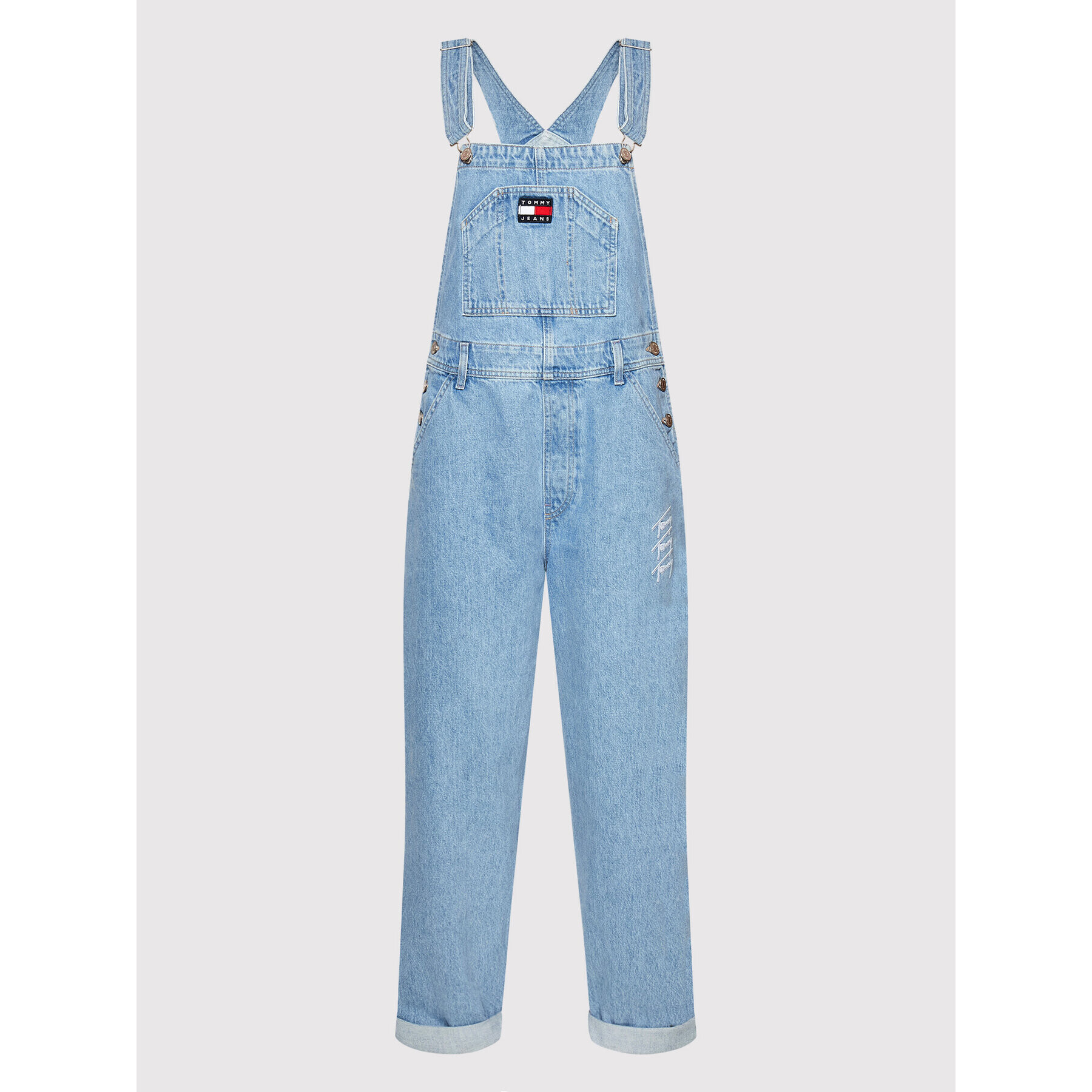 Tommy Jeans Гащеризон с презрамки Dungaree DW0DW12381 Син Relaxed Fit - Pepit.bg