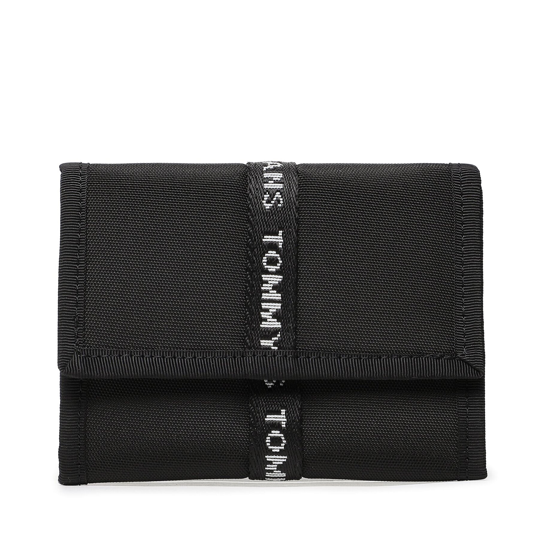 Tommy Jeans Голям мъжки портфейл Tjm Essential Nylon Trifold AM0AM11220 Черен - Pepit.bg