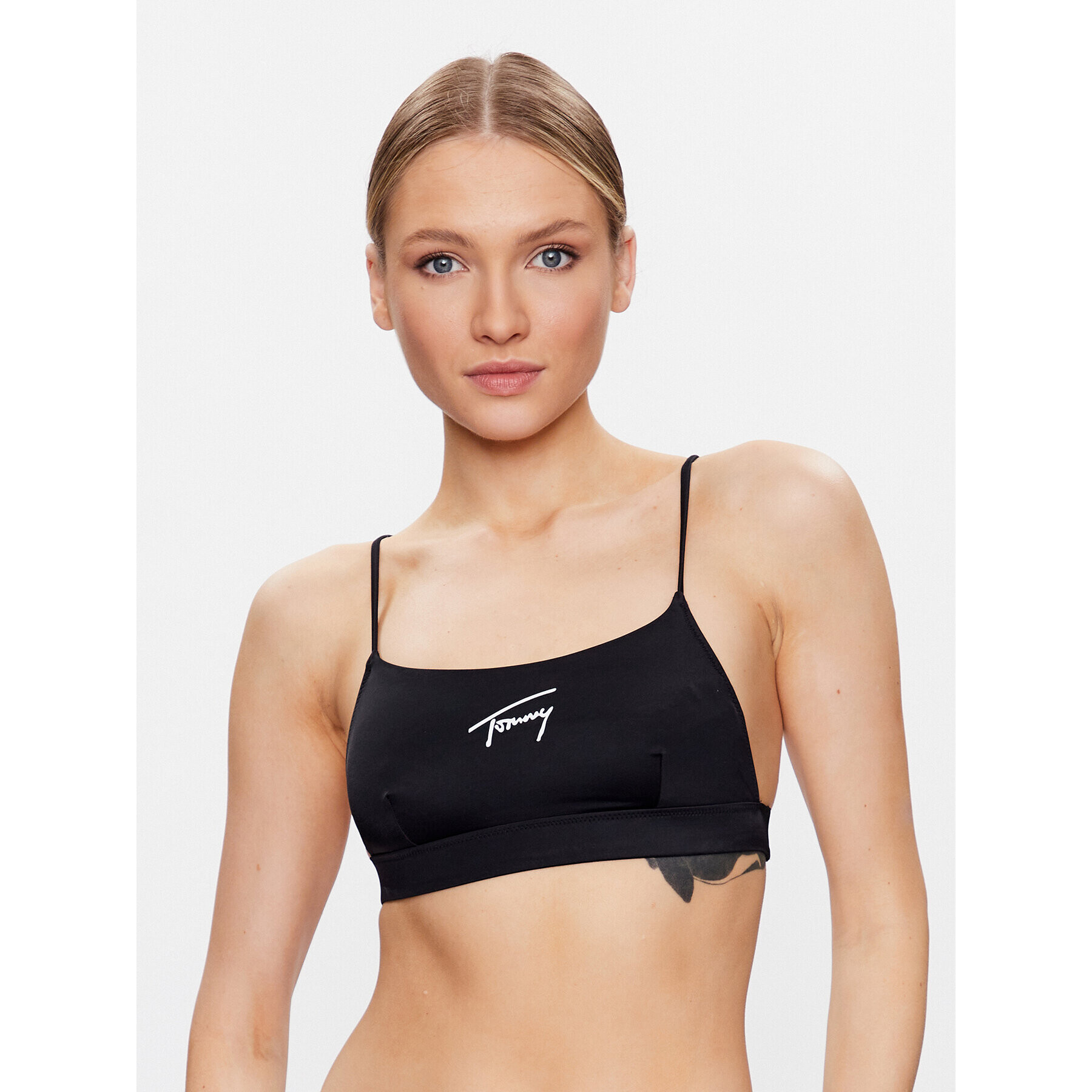 Tommy Jeans Горнище на бански UW0UW04085 Черен - Pepit.bg