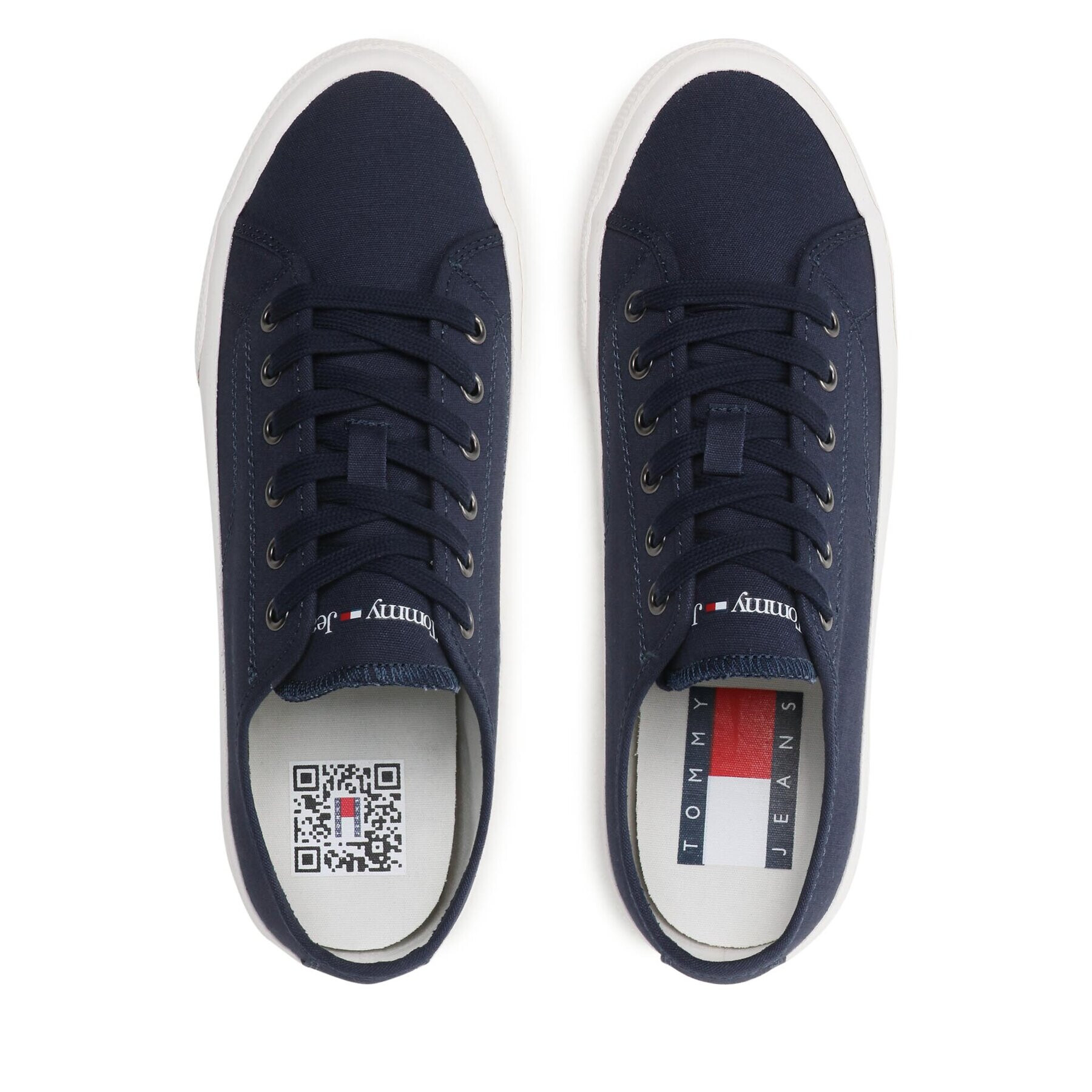 Tommy Jeans Гуменки Canvas Sneaker EM0EM01299 Тъмносин - Pepit.bg
