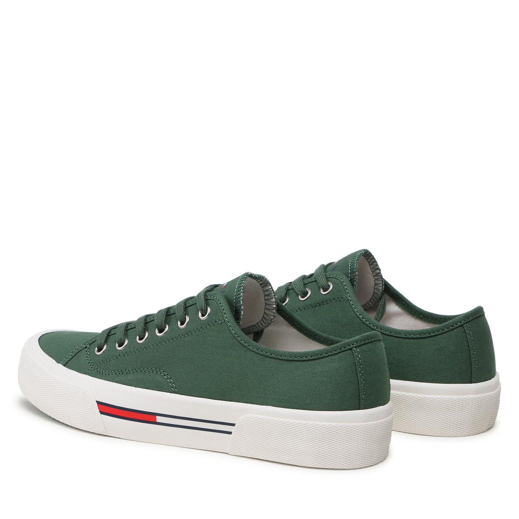 Tommy Jeans Гуменки Canvas Sneaker EM0EM01299 Зелен - Pepit.bg