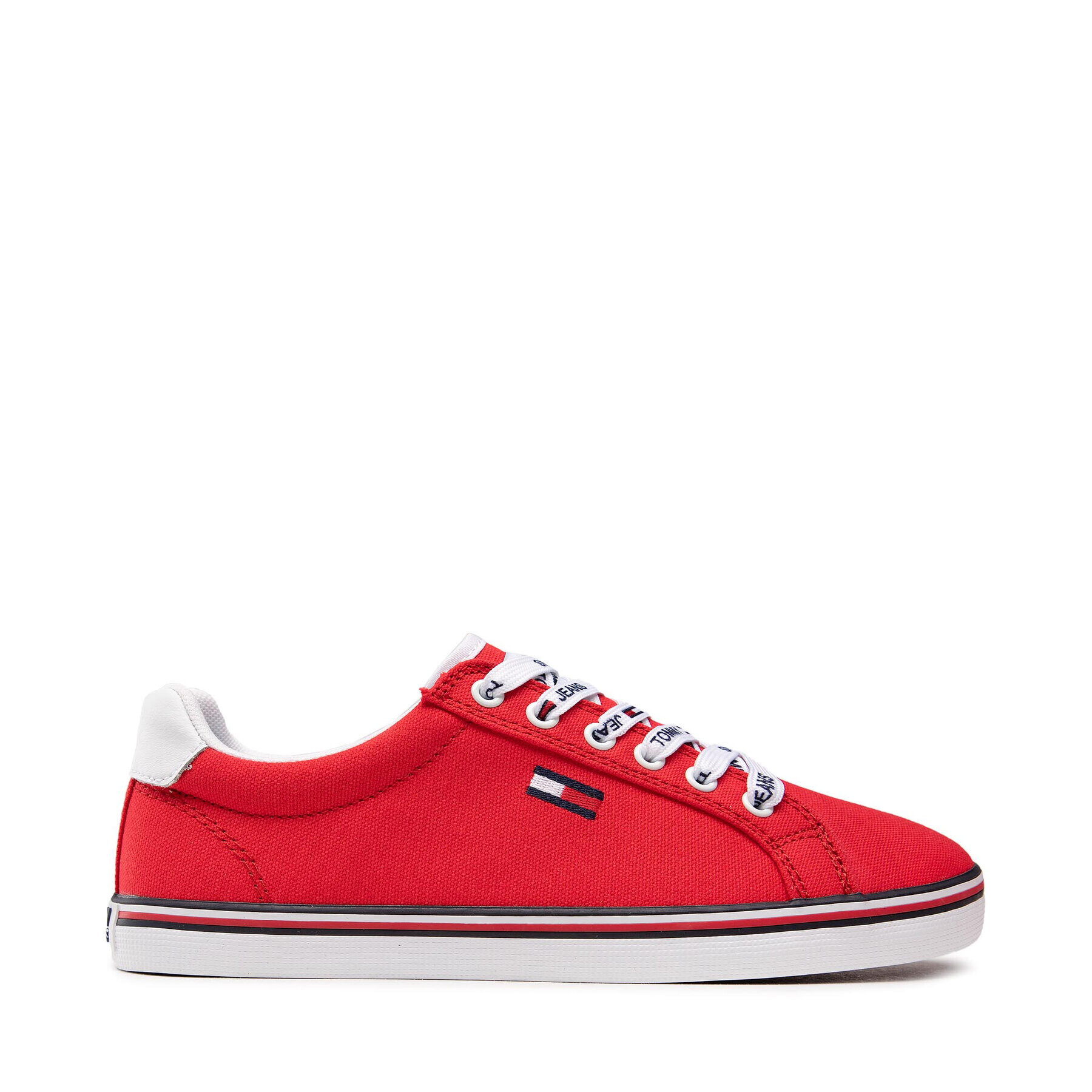 Tommy Jeans Гуменки Essential Lace Up Sneaker EN0EN00786 Червен - Pepit.bg