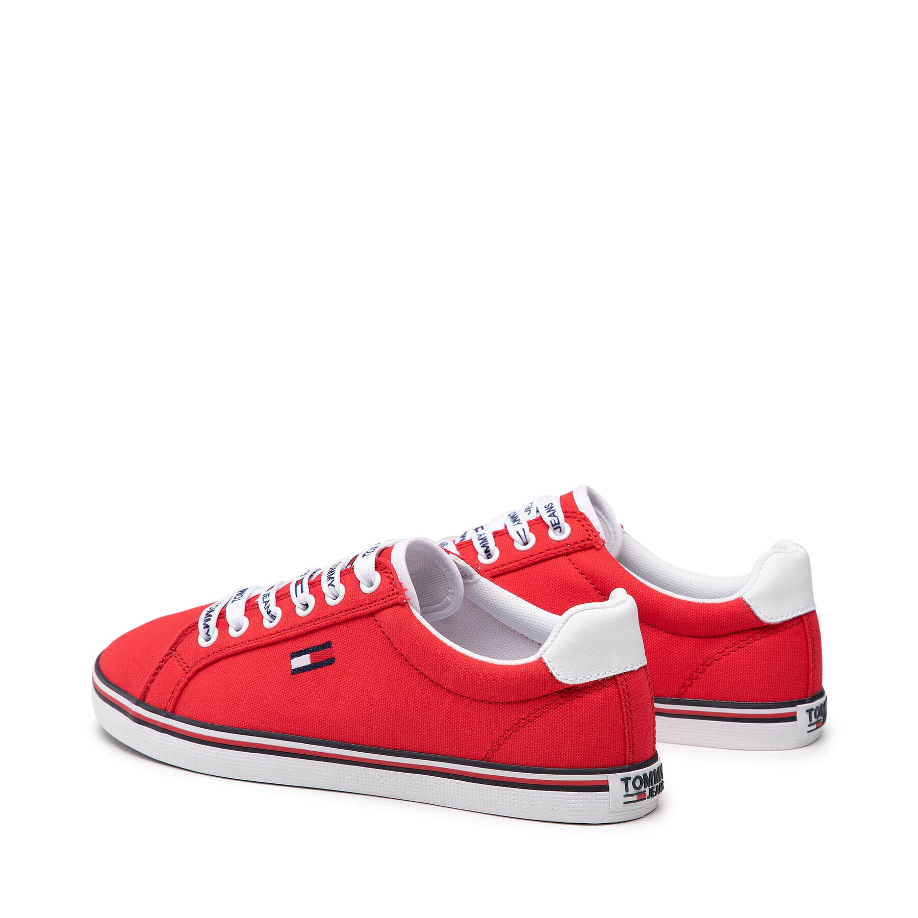 Tommy Jeans Гуменки Essential Lace Up Sneaker EN0EN00786 Червен - Pepit.bg