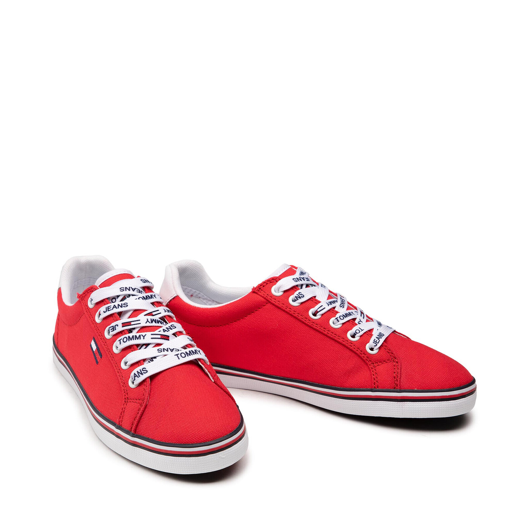 Tommy Jeans Гуменки Essential Lace Up Sneaker EN0EN00786 Червен - Pepit.bg