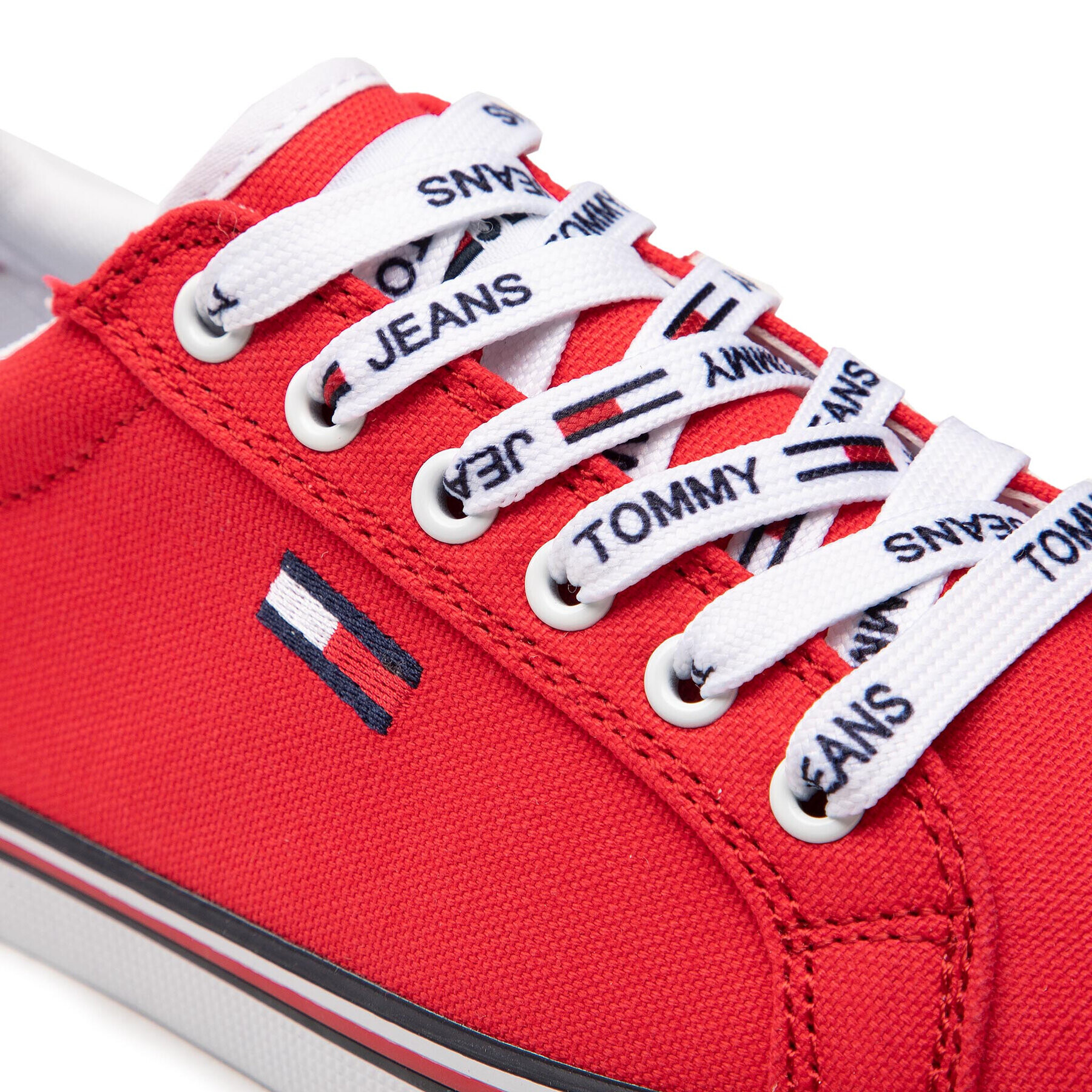 Tommy Jeans Гуменки Essential Lace Up Sneaker EN0EN00786 Червен - Pepit.bg