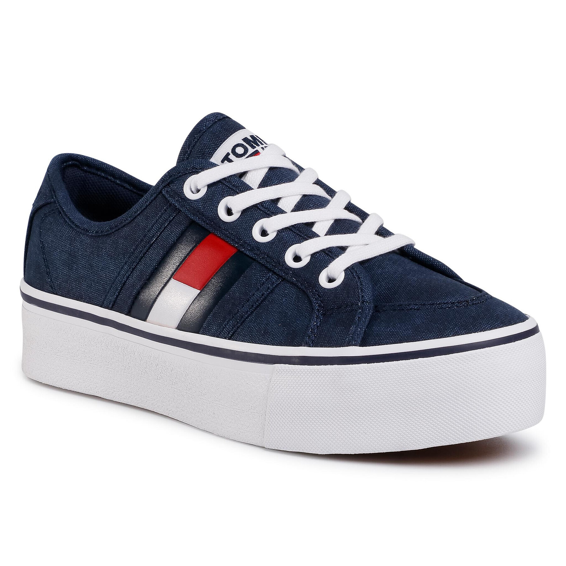 Tommy Jeans Гуменки Flatform flag Sneaker EN0EN00944 Тъмносин - Pepit.bg