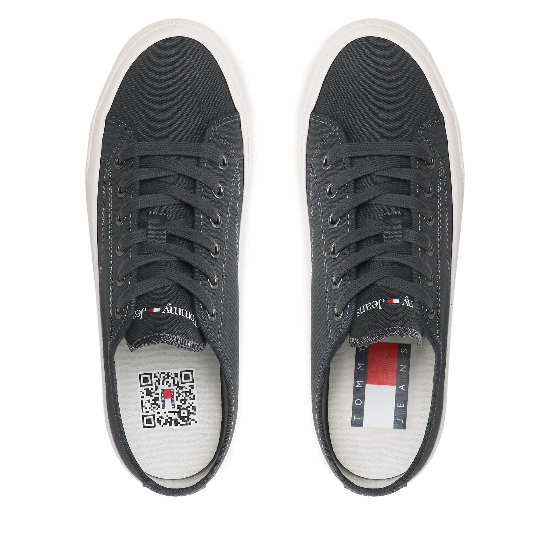 Tommy Jeans Гуменки Lace Up Canvas Color EM0EM01155 Сив - Pepit.bg