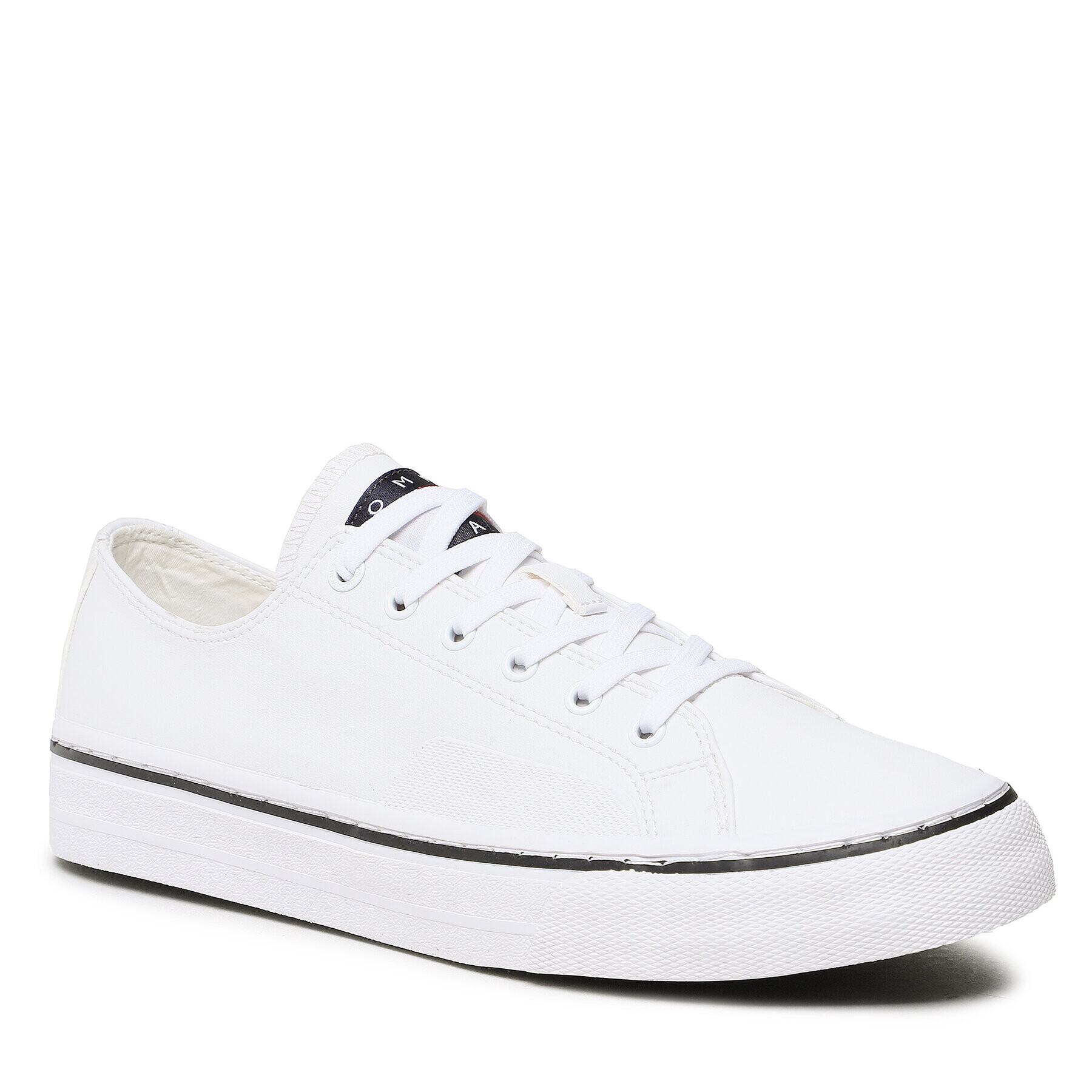 Tommy Jeans Гуменки Lace Vulc Ess EM0EM01047 Бял - Pepit.bg