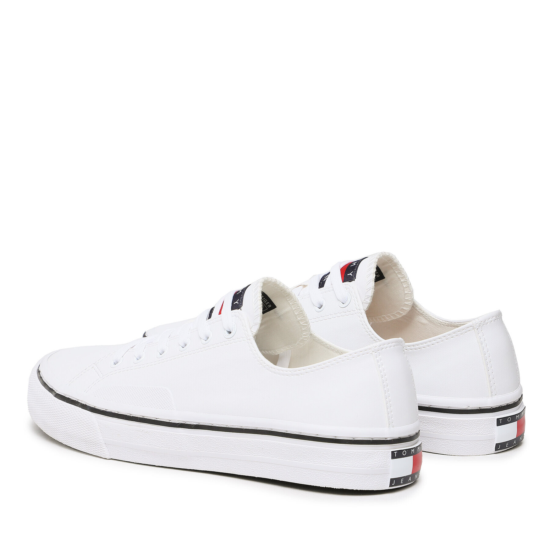 Tommy Jeans Гуменки Lace Vulc Ess EM0EM01047 Бял - Pepit.bg