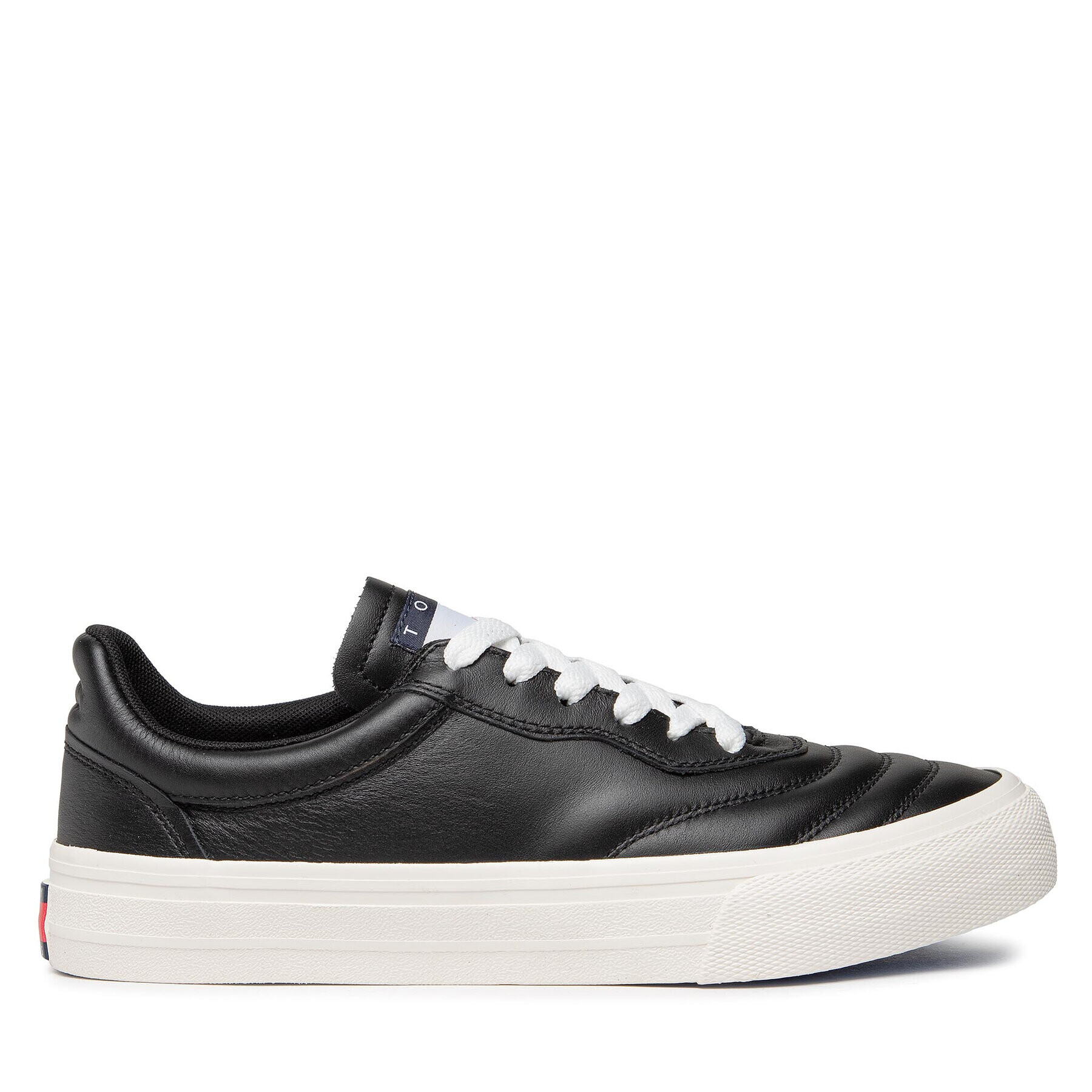 Tommy Jeans Гуменки Leather Soccer Vulc EM0EM01026 Черен - Pepit.bg