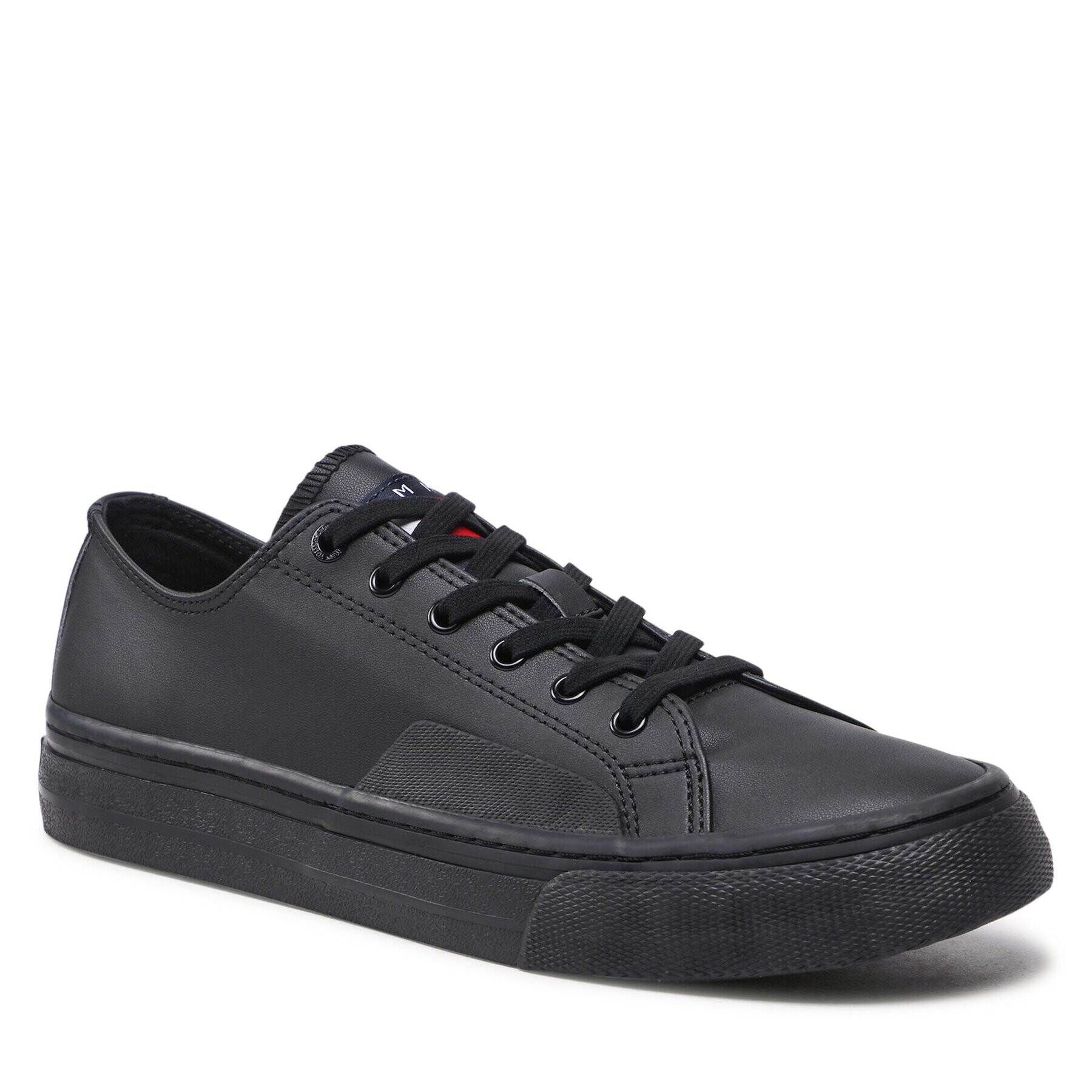 Tommy Jeans Гуменки Leather Vulc EM0EM01047 Черен - Pepit.bg