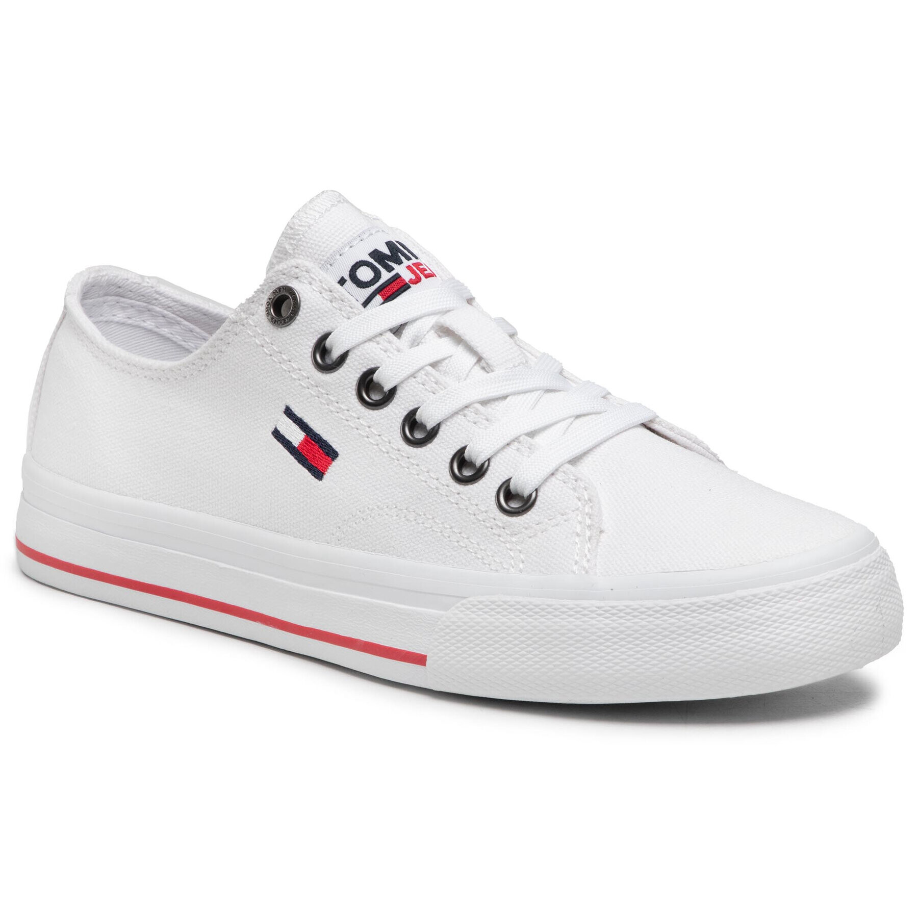 Tommy Jeans Гуменки Low Cut Vulc EN0EN01351 Бял - Pepit.bg