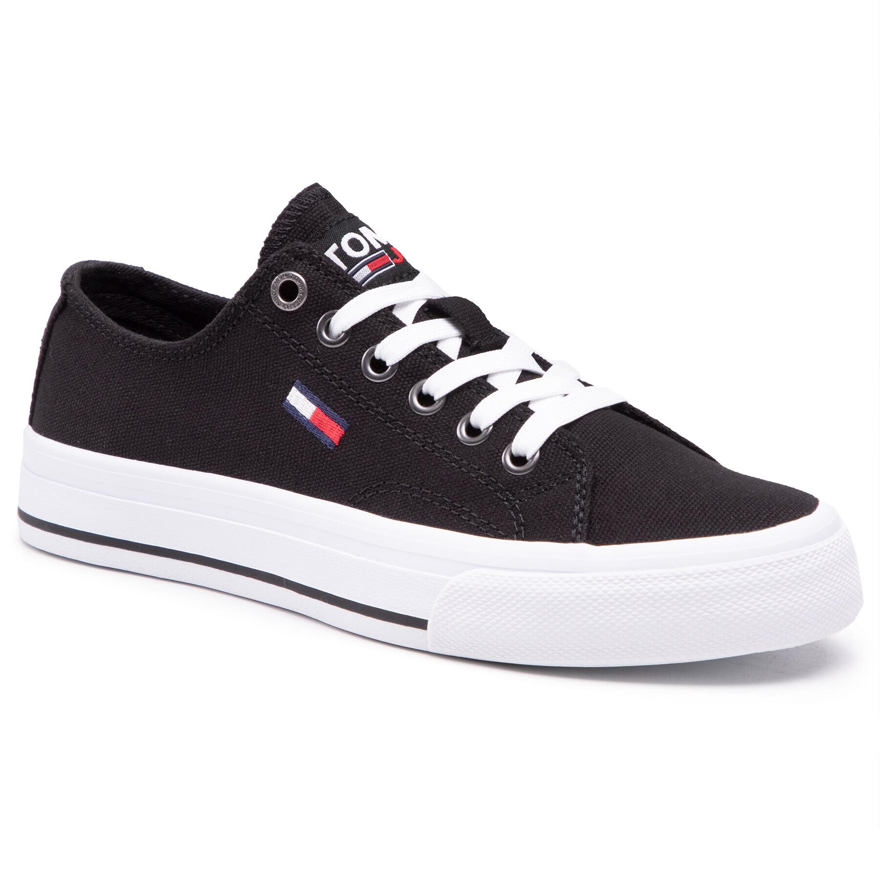 Tommy Jeans Гуменки Low Cut Vulc EN0EN01351 Черен - Pepit.bg