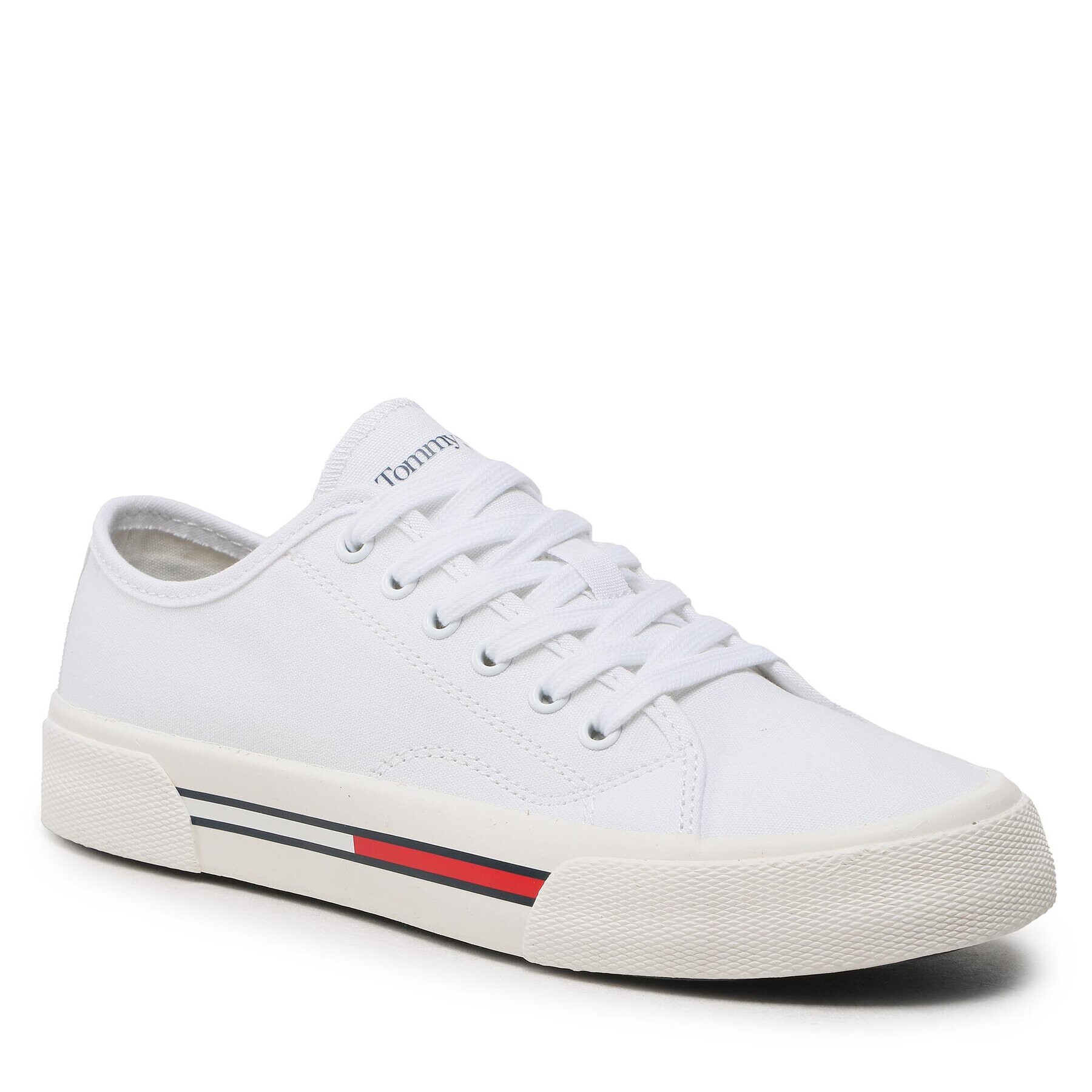 Tommy Jeans Гуменки Low Cut Wmns Canvas EN0EN02085 Бял - Pepit.bg