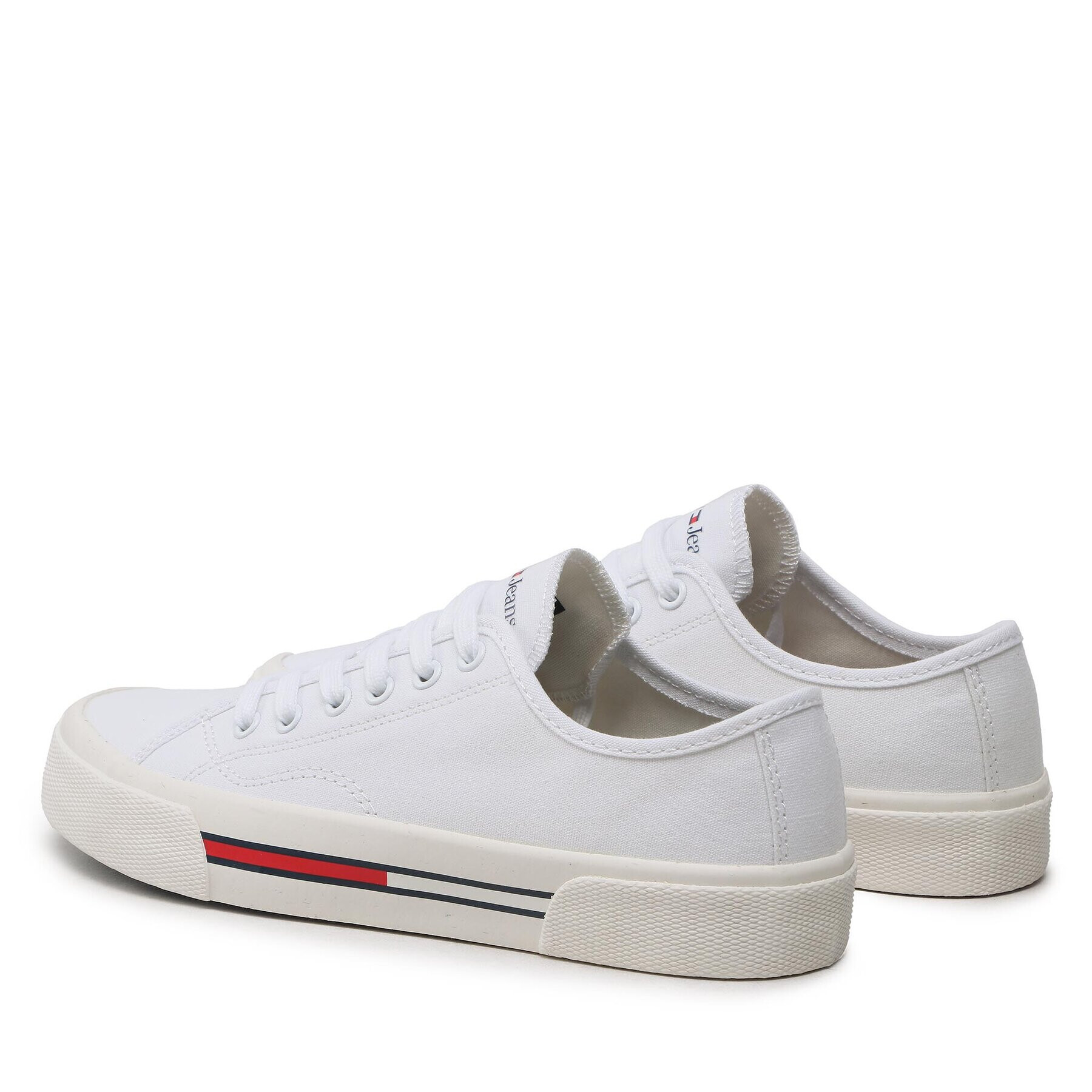 Tommy Jeans Гуменки Low Cut Wmns Canvas EN0EN02085 Бял - Pepit.bg