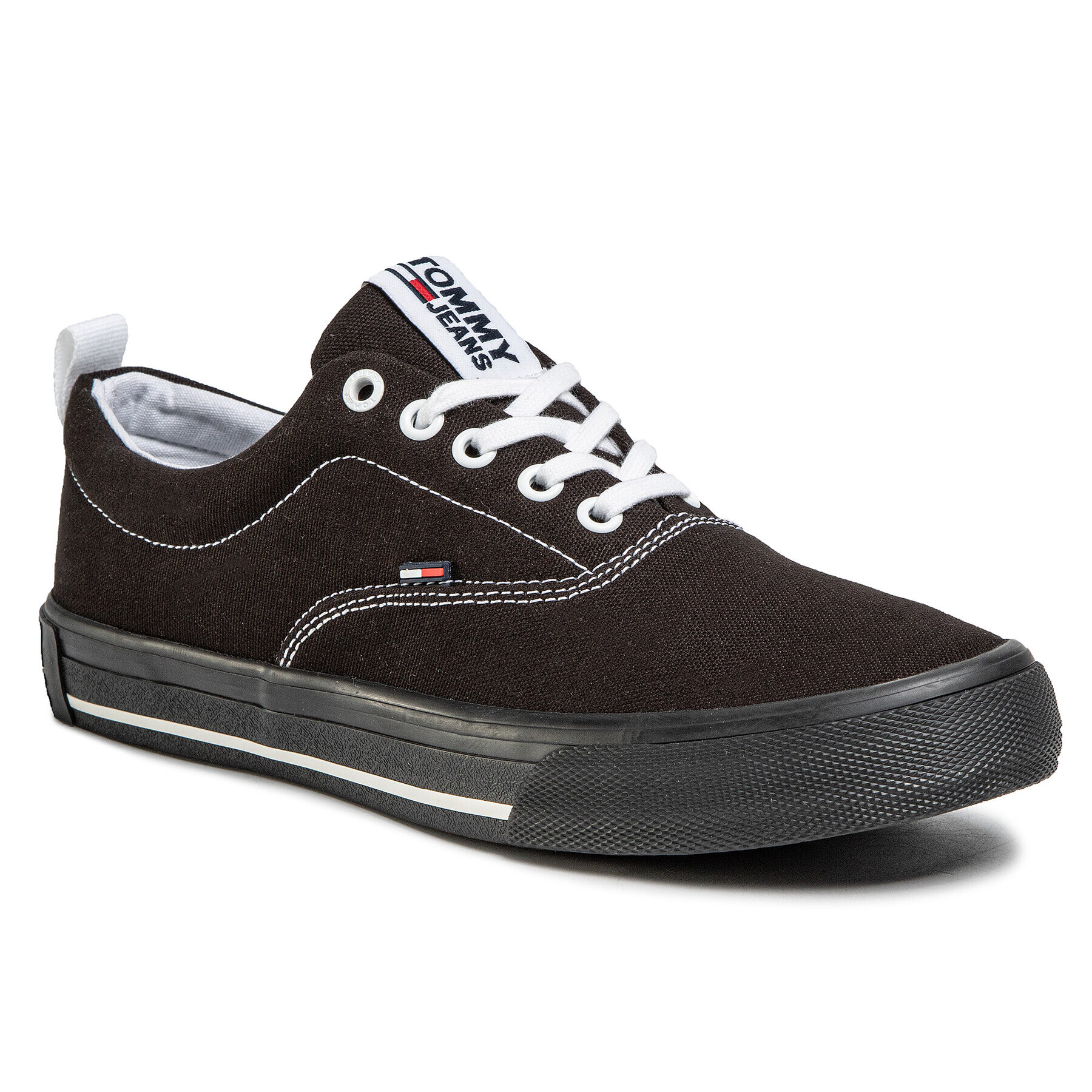 Tommy Jeans Гуменки Lowcut Essential Sneaker EN0EN00794 Черен - Pepit.bg
