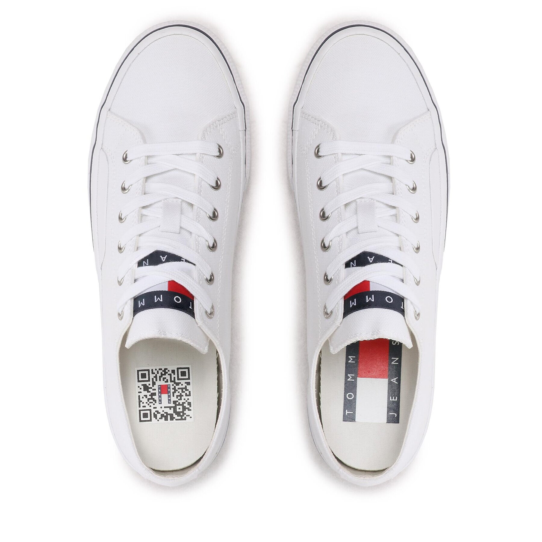 Tommy Jeans Гуменки Skate Canvas Ess EM0EM01175 Бял - Pepit.bg