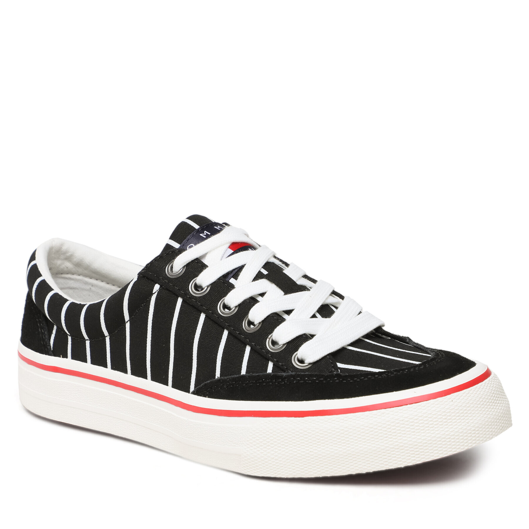 Tommy Jeans Гуменки Skate Canvas Stripes EM0EM01153 Черен - Pepit.bg
