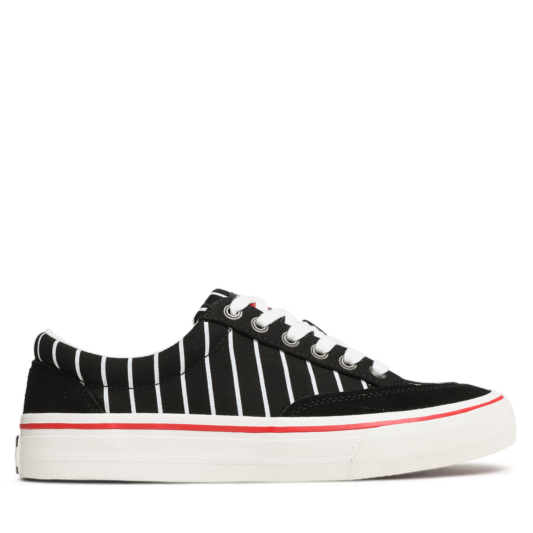 Tommy Jeans Гуменки Skate Canvas Stripes EM0EM01153 Черен - Pepit.bg