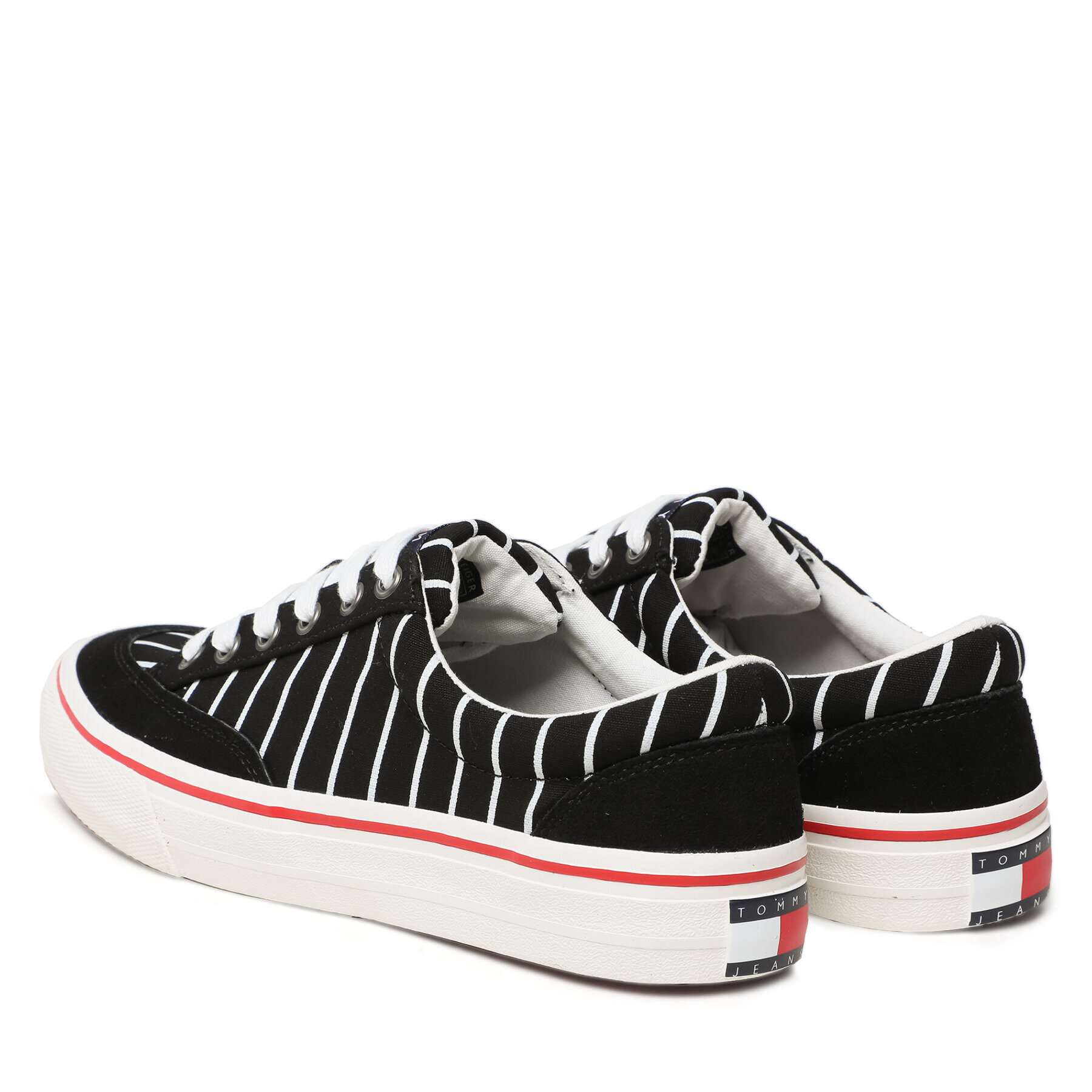 Tommy Jeans Гуменки Skate Canvas Stripes EM0EM01153 Черен - Pepit.bg