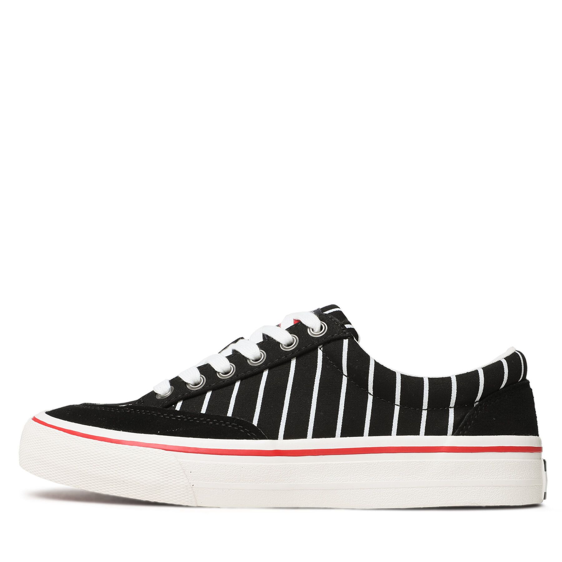 Tommy Jeans Гуменки Skate Canvas Stripes EM0EM01153 Черен - Pepit.bg