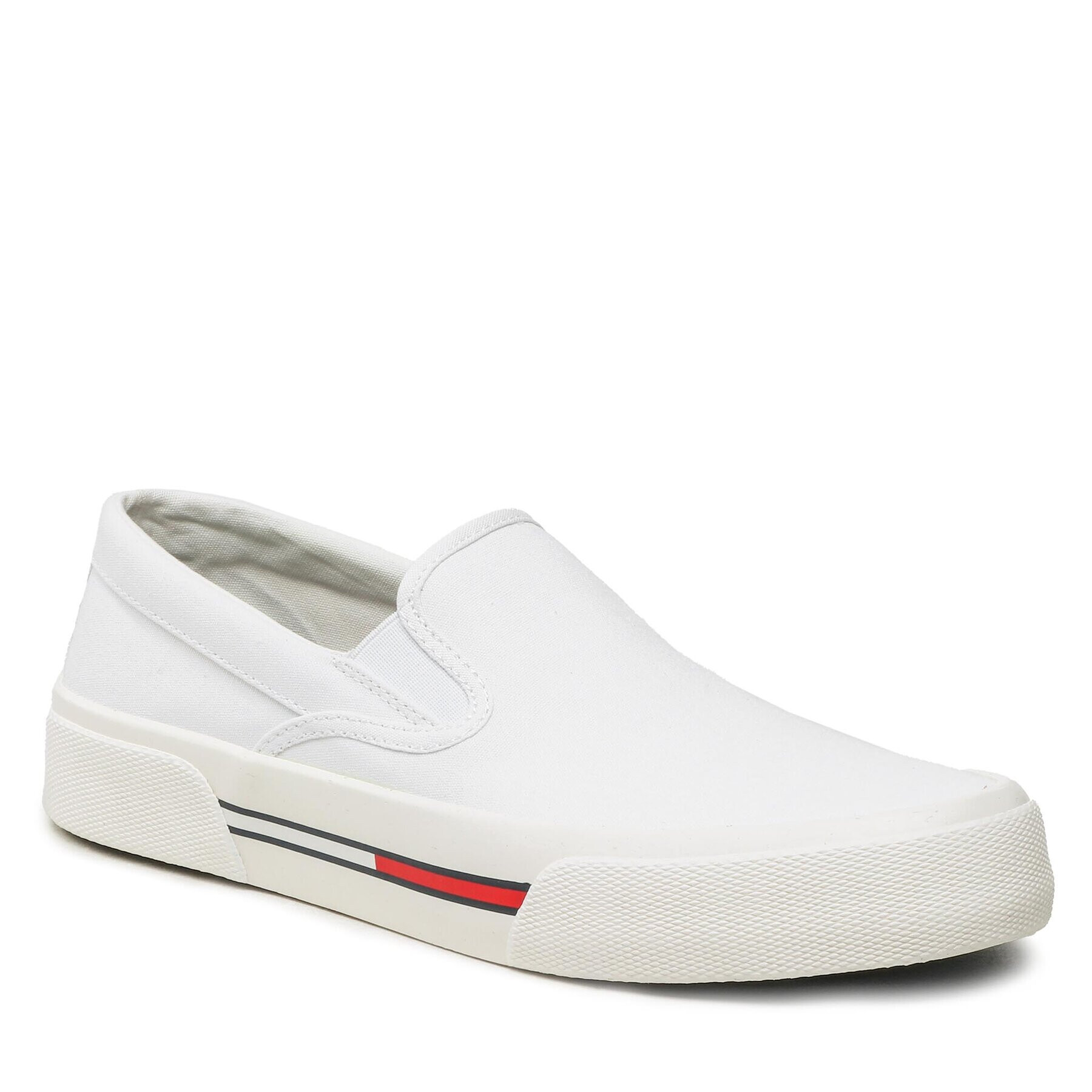 Tommy Jeans Гуменки Slip On Canvas Color EM0EM01156 Бял - Pepit.bg