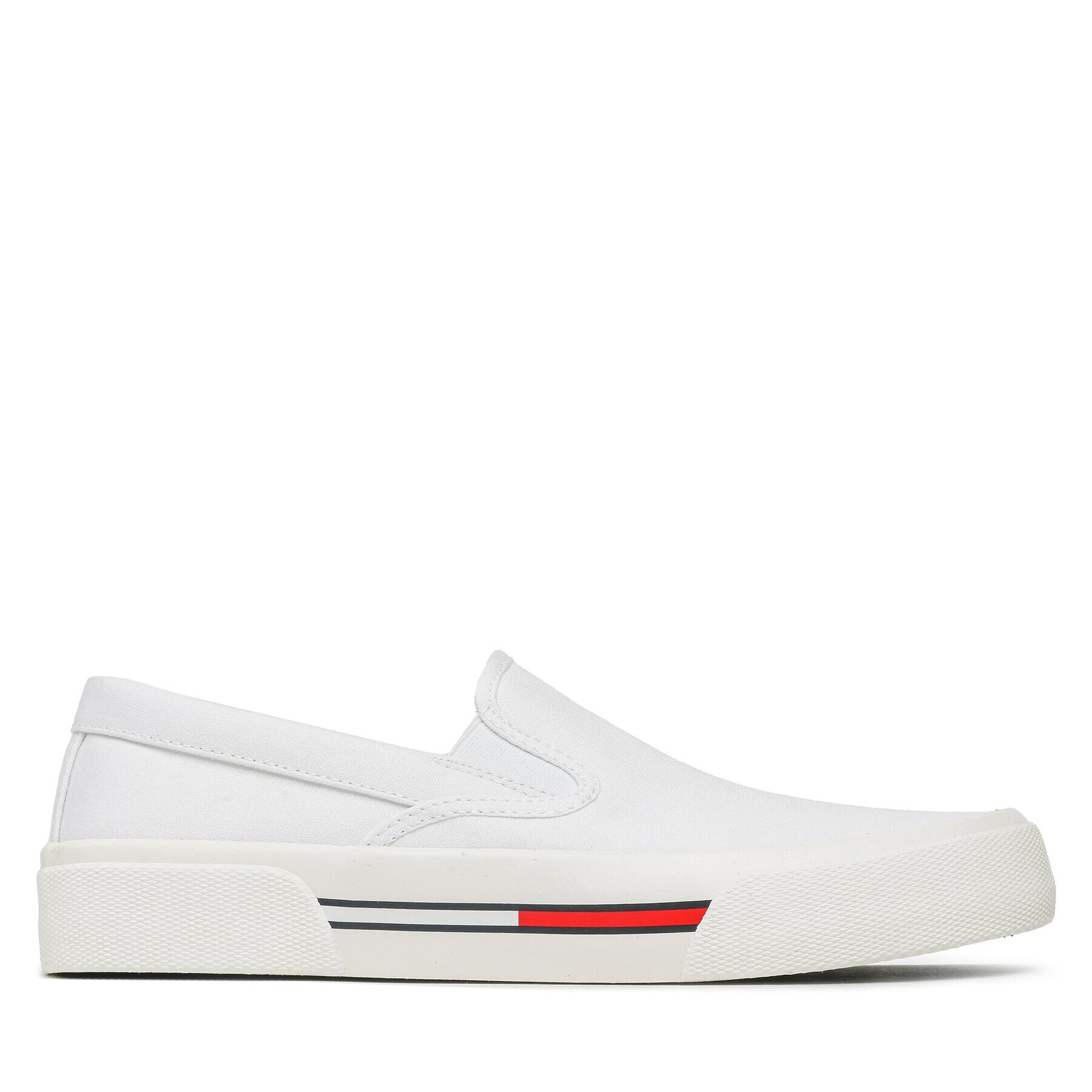 Tommy Jeans Гуменки Slip On Canvas Color EM0EM01156 Бял - Pepit.bg