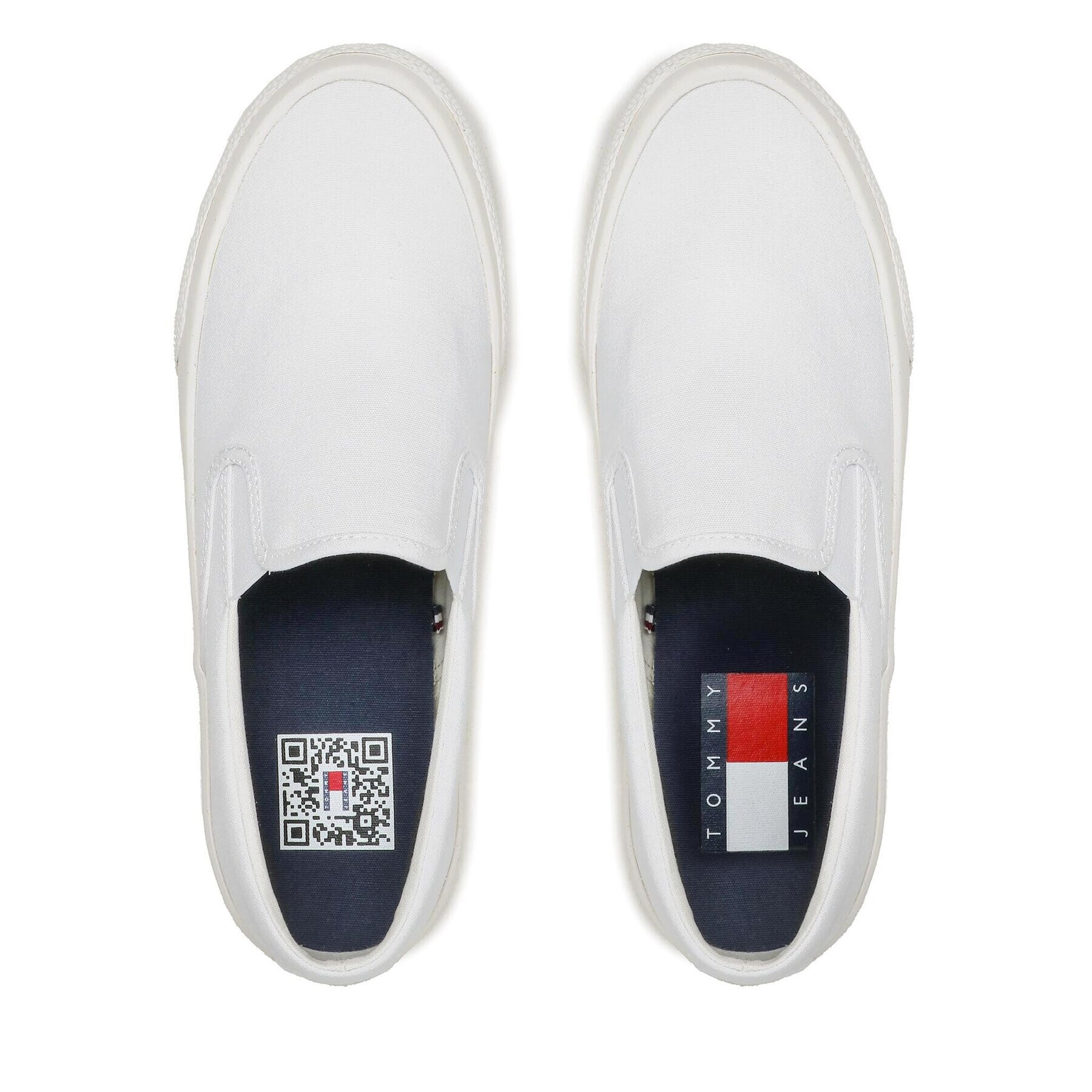 Tommy Jeans Гуменки Slip On Canvas Color EM0EM01156 Бял - Pepit.bg