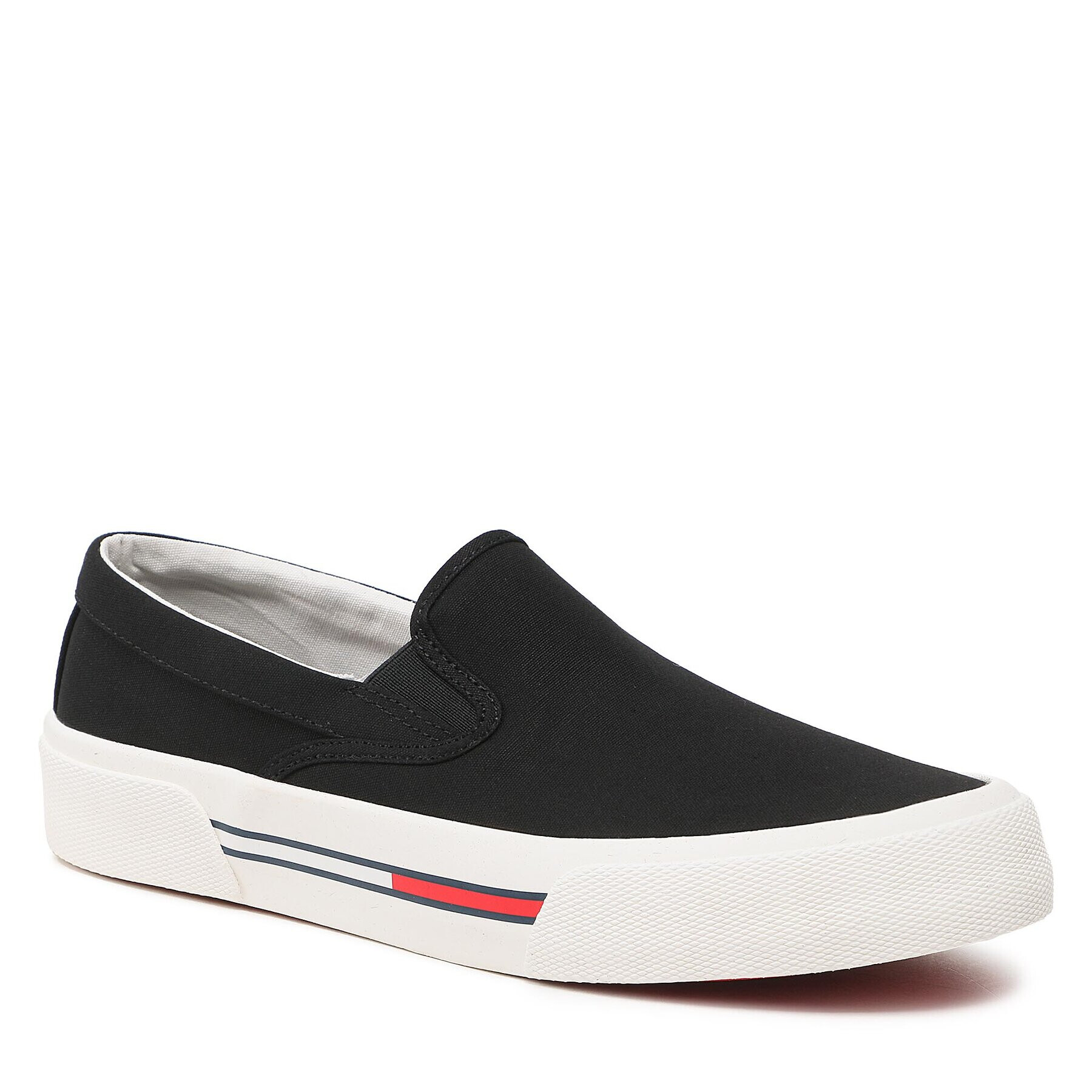 Tommy Jeans Гуменки Slip On Canvas Color EM0EM01156 Черен - Pepit.bg