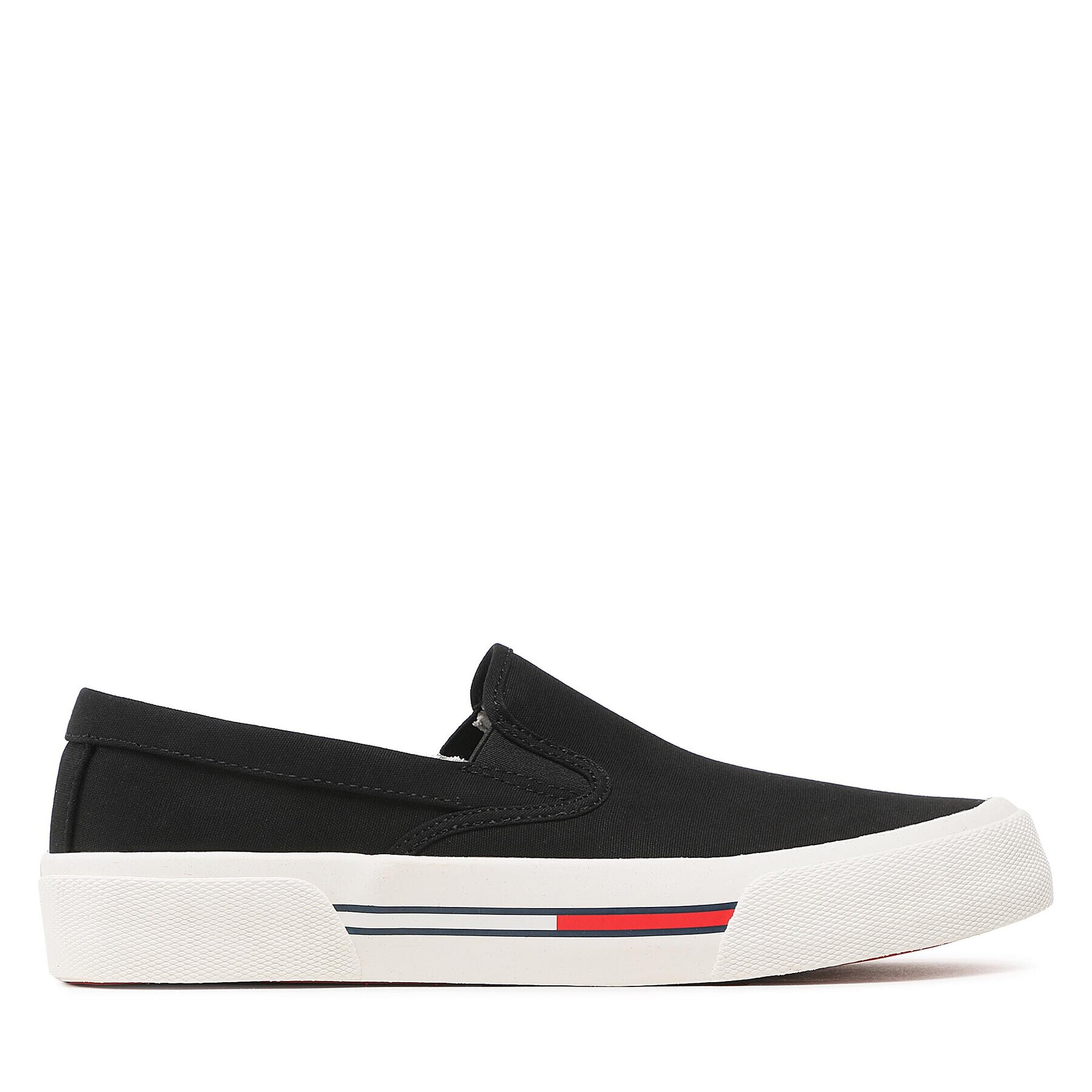 Tommy Jeans Гуменки Slip On Canvas Color EM0EM01156 Черен - Pepit.bg