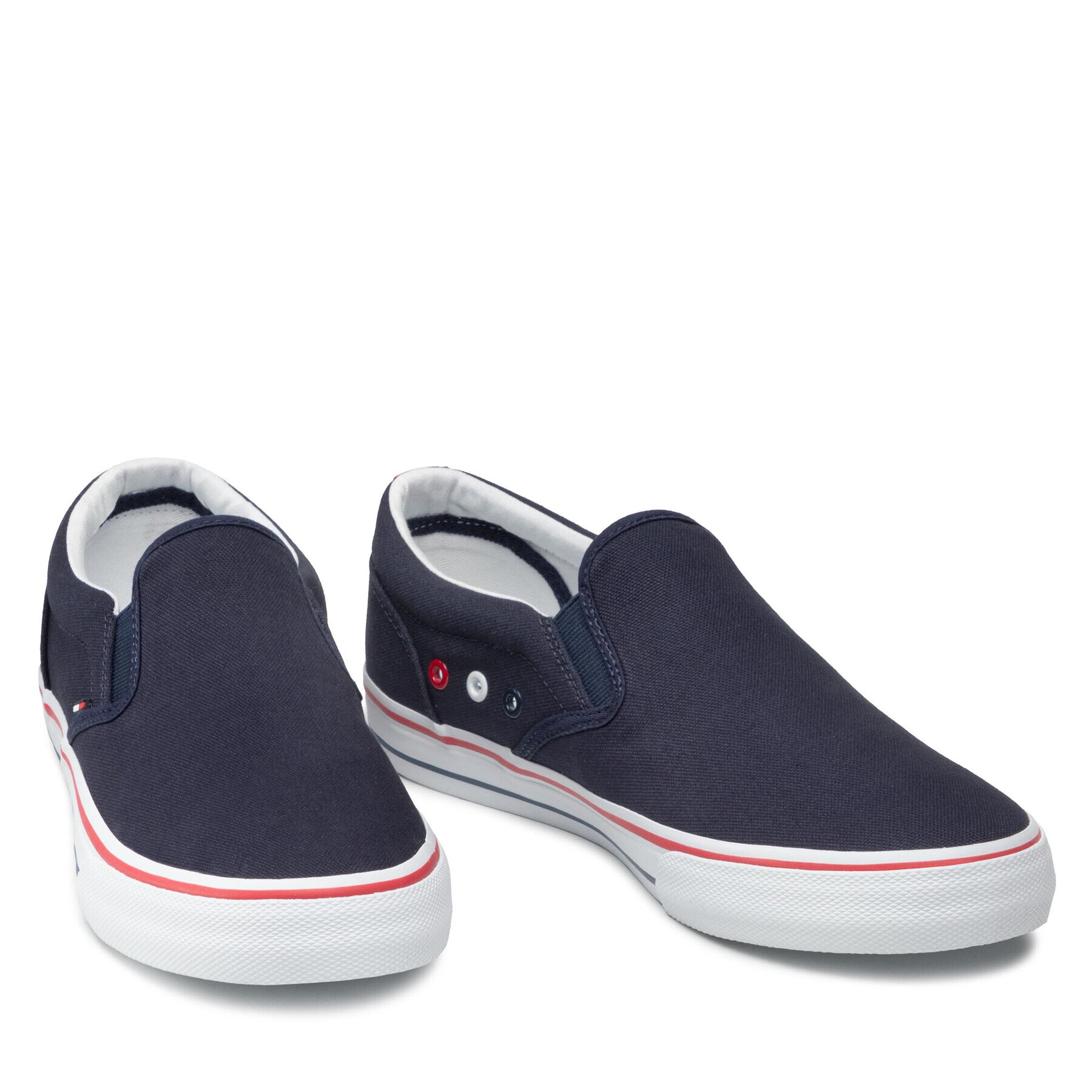 Tommy Jeans Гуменки Textile Slip On EM0EM00002 Тъмносин - Pepit.bg