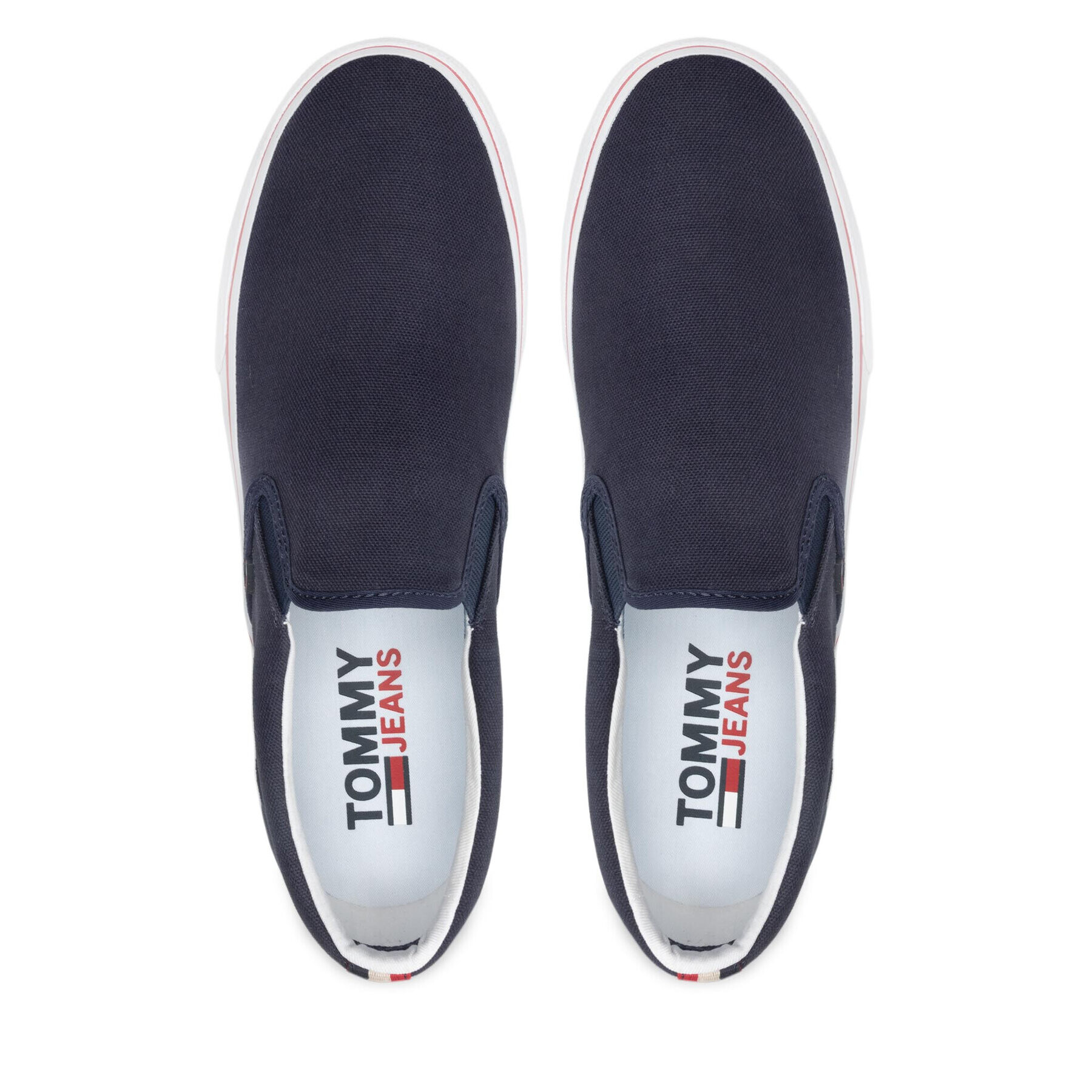 Tommy Jeans Гуменки Textile Slip On EM0EM00002 Тъмносин - Pepit.bg