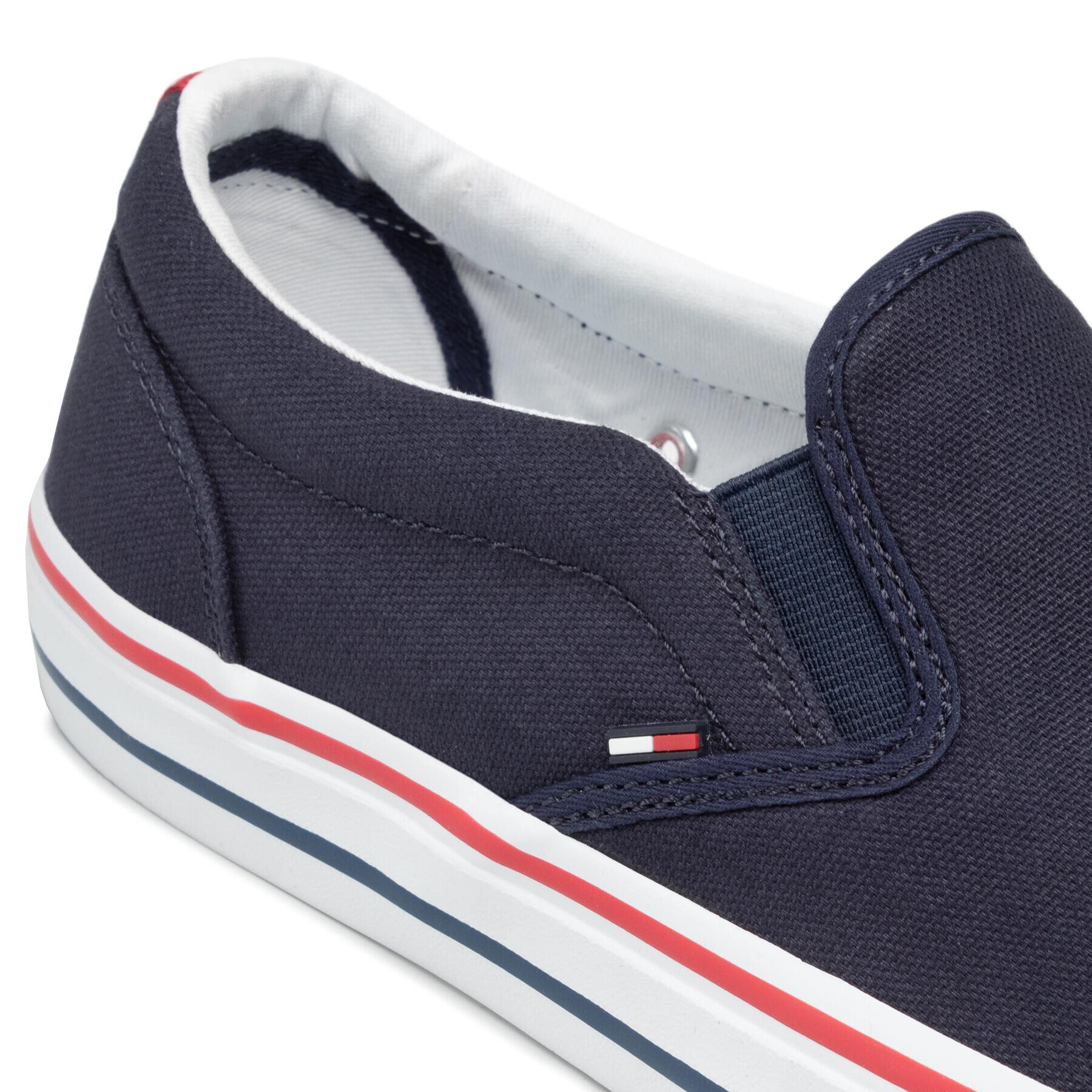 Tommy Jeans Гуменки Textile Slip On EM0EM00002 Тъмносин - Pepit.bg