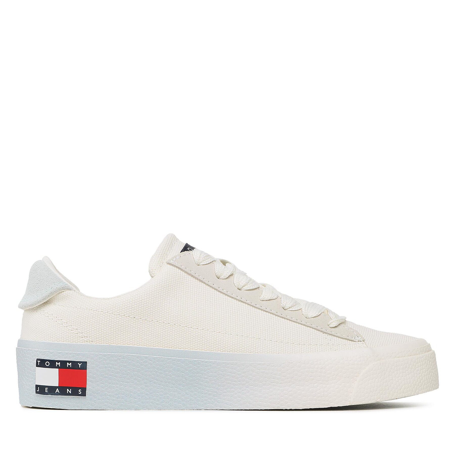 Tommy Jeans Гуменки Vulc Flatform Canvas EN0EN02096 Бял - Pepit.bg