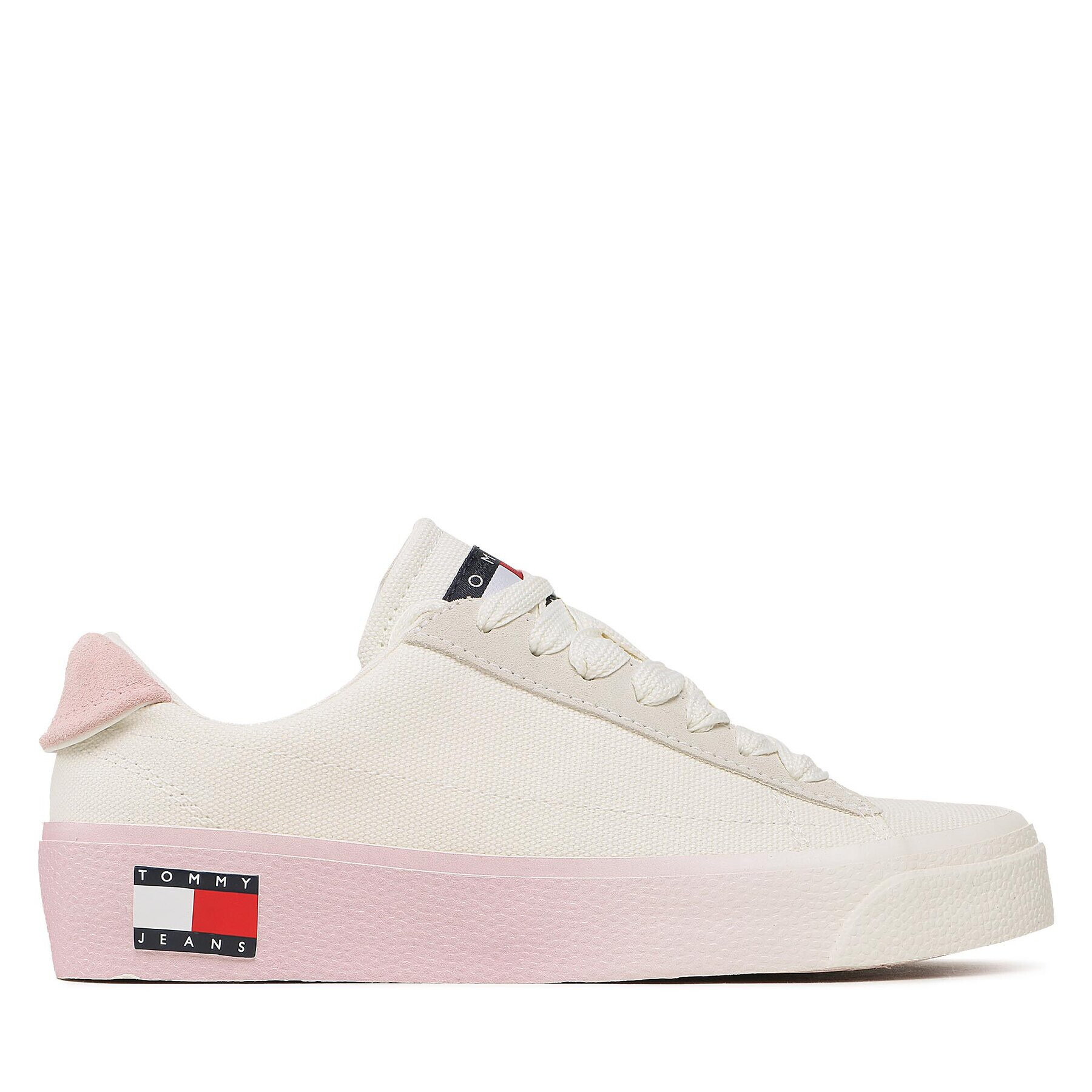 Tommy Jeans Гуменки Vulc Flatform Canvas EN0EN02096 Бял - Pepit.bg