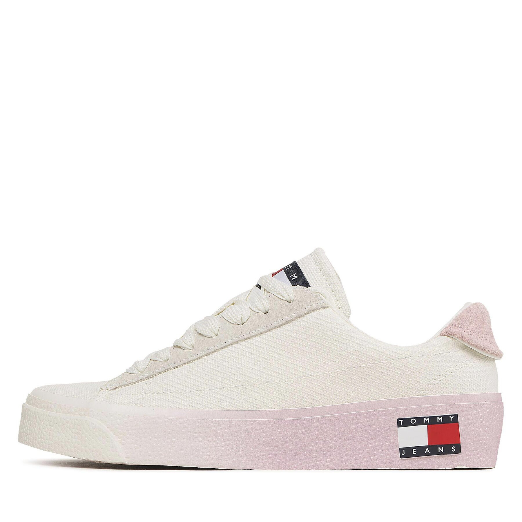 Tommy Jeans Гуменки Vulc Flatform Canvas EN0EN02096 Бял - Pepit.bg