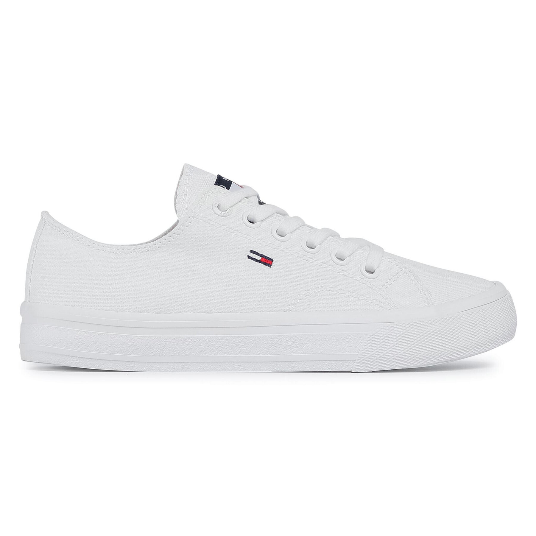 Tommy Jeans Гуменки Wmns Long Lace Up Vulc EN0EN00940 Бял - Pepit.bg