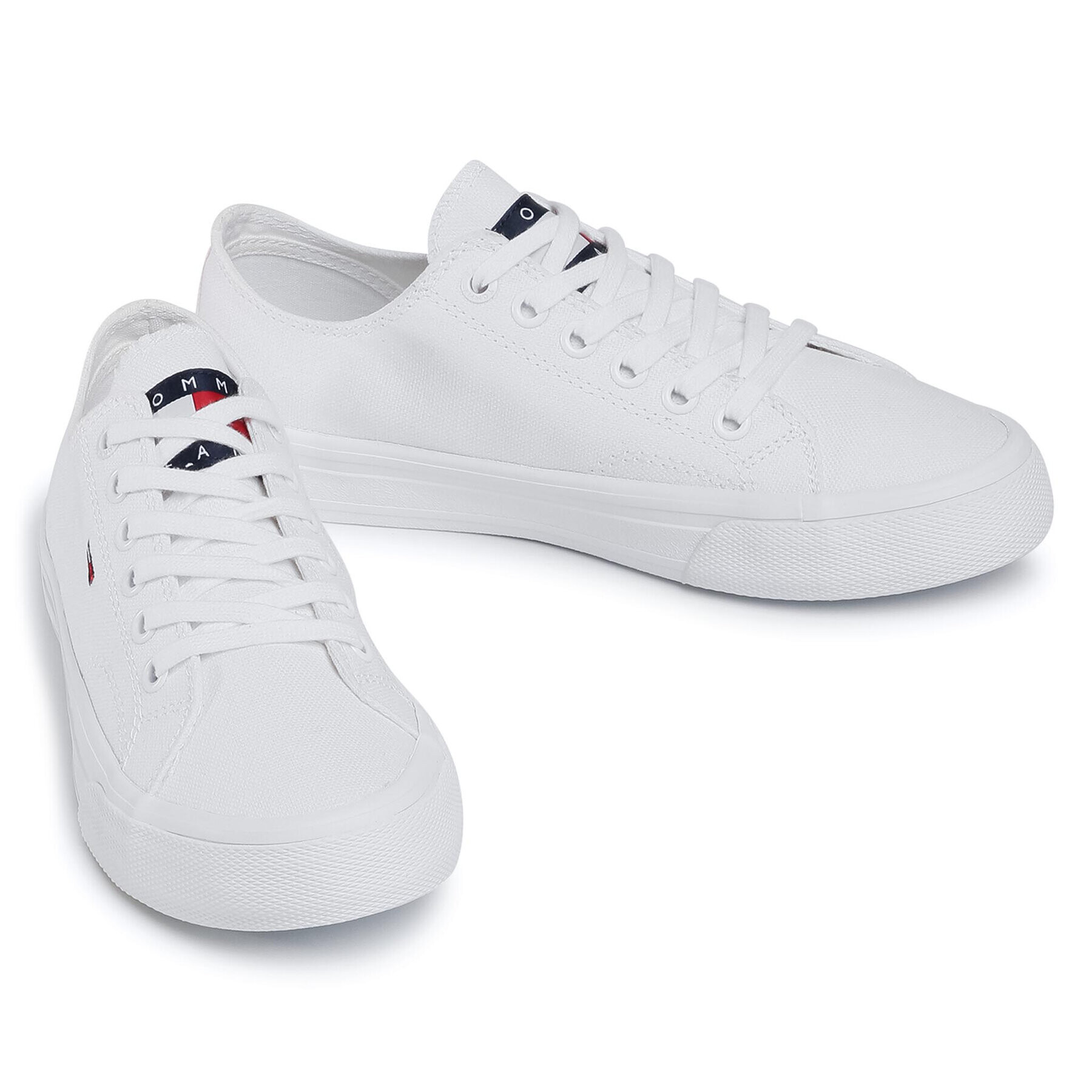 Tommy Jeans Гуменки Wmns Long Lace Up Vulc EN0EN00940 Бял - Pepit.bg