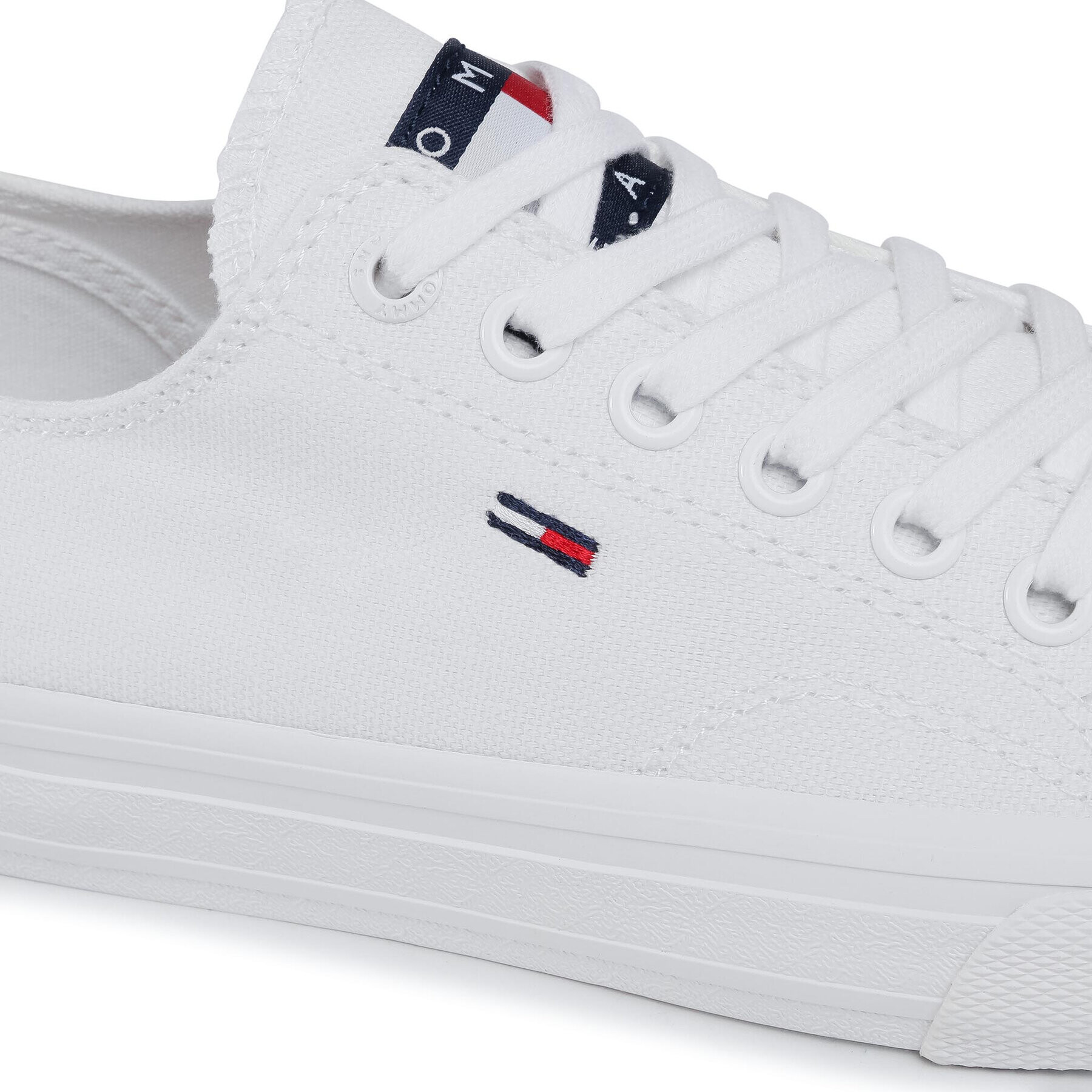 Tommy Jeans Гуменки Wmns Long Lace Up Vulc EN0EN00940 Бял - Pepit.bg