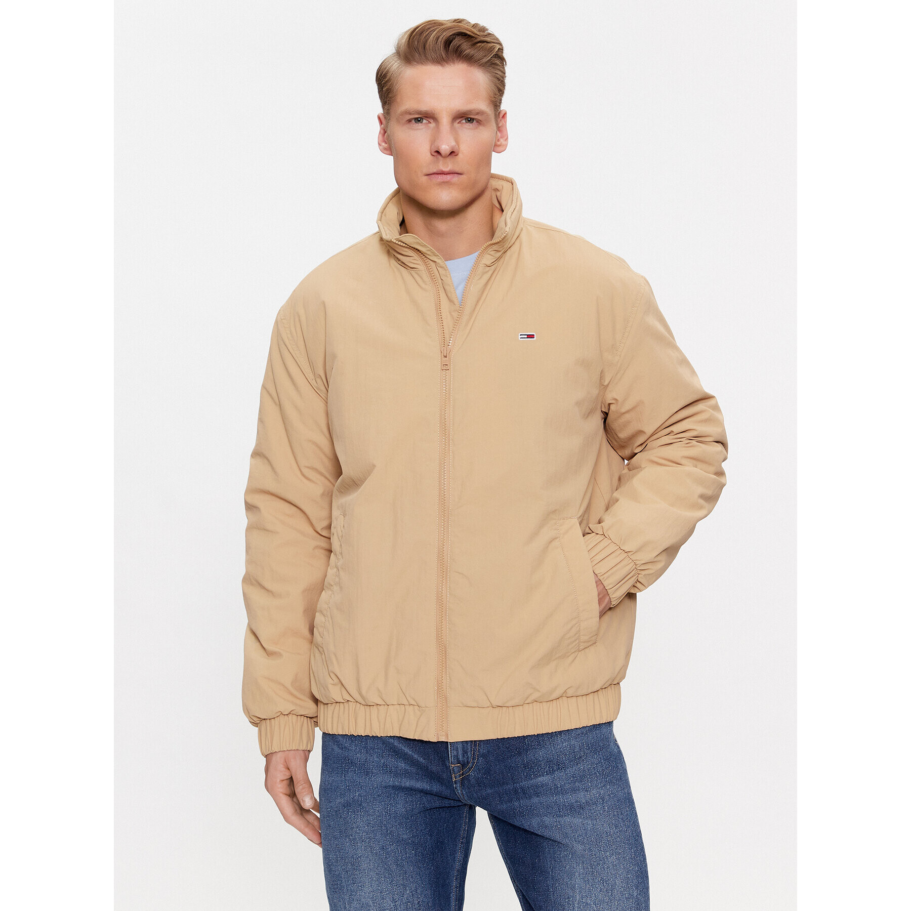 Tommy Jeans Яке бомбър Essential DM0DM17238 Бежов Relaxed Fit - Pepit.bg
