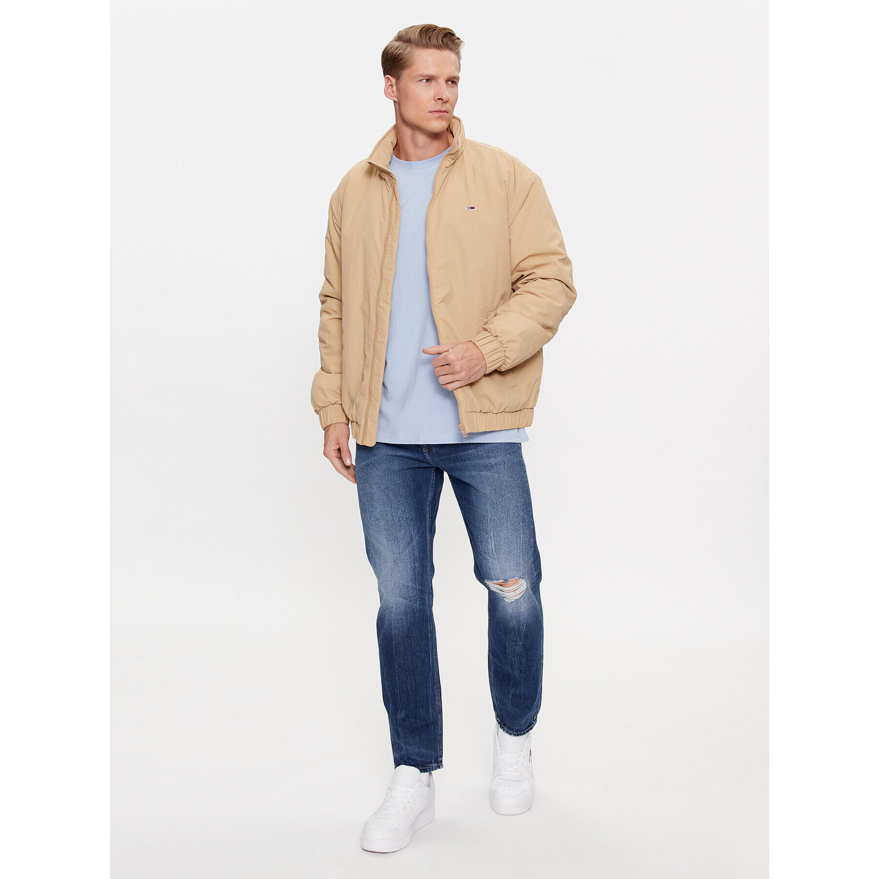 Tommy Jeans Яке бомбър Essential DM0DM17238 Бежов Relaxed Fit - Pepit.bg