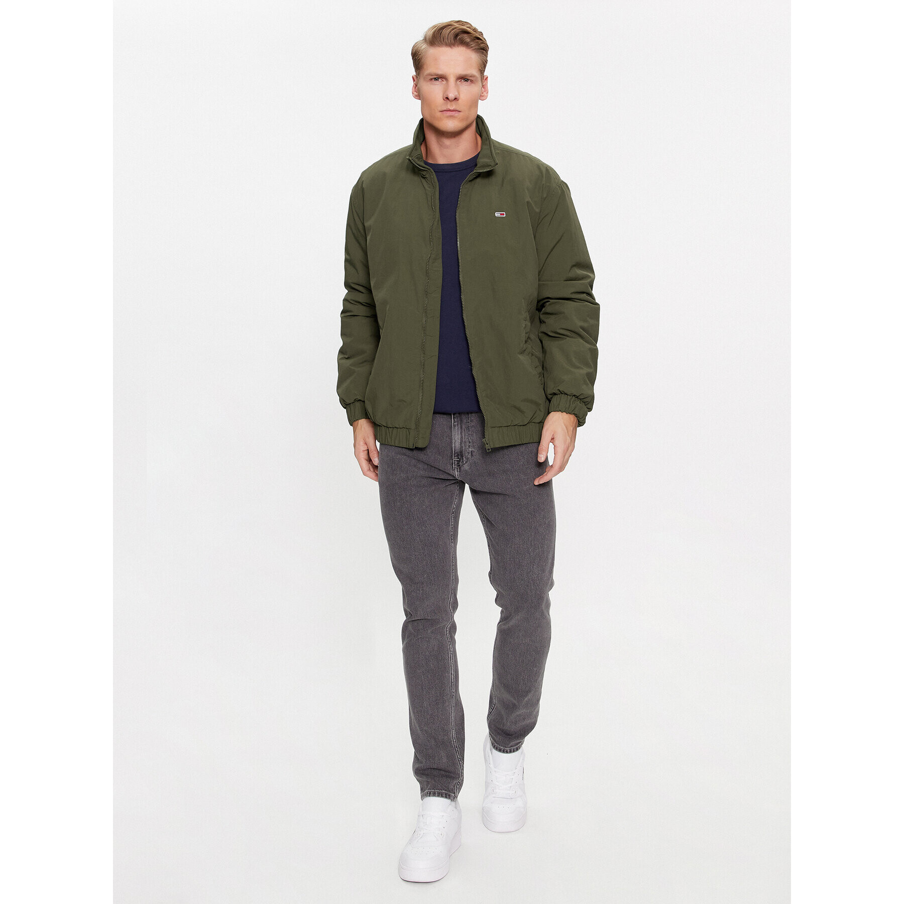 Tommy Jeans Яке бомбър Essential DM0DM17238 Зелен Relaxed Fit - Pepit.bg