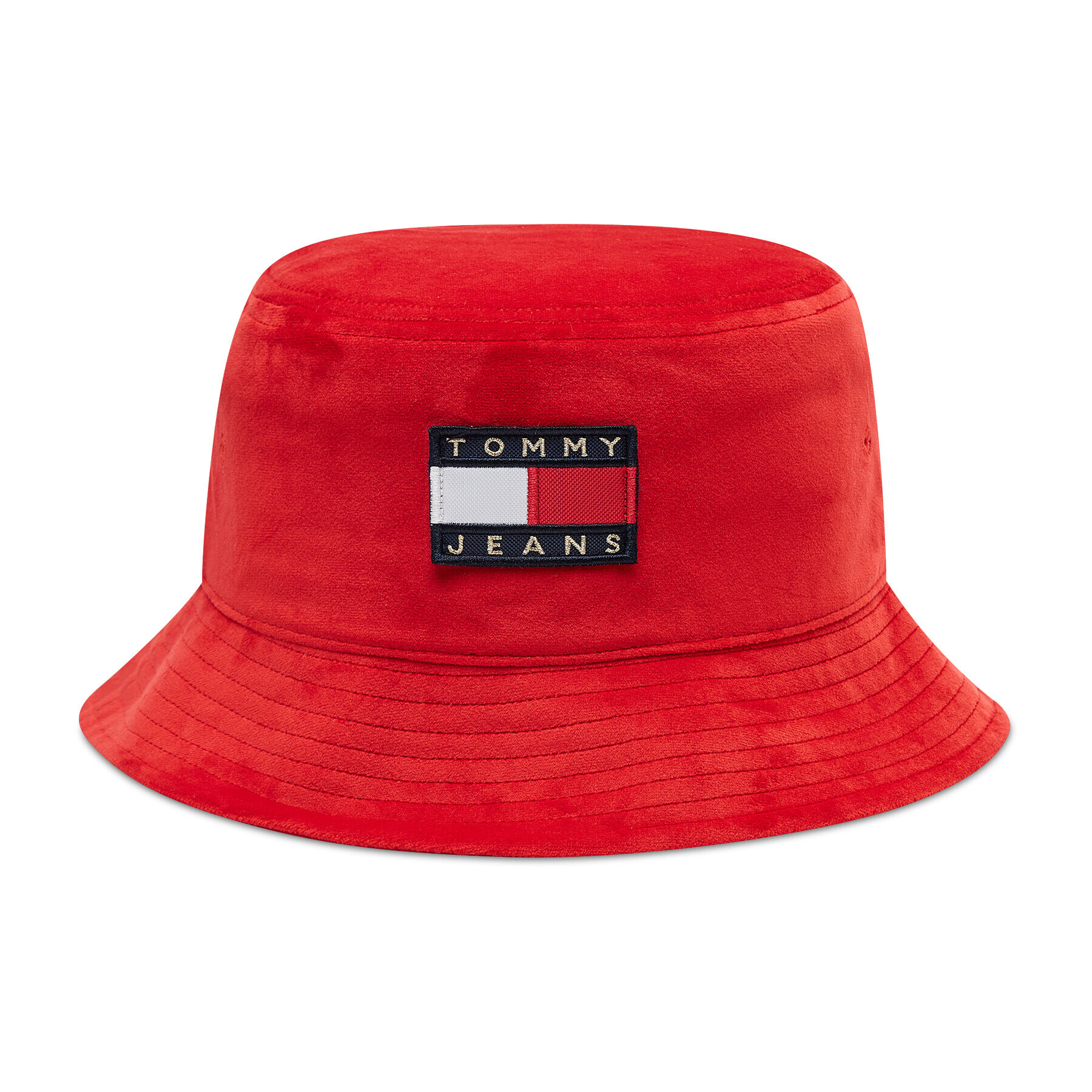 Tommy Jeans Капела Tjw Heritage Velvet Bucket AW0AW11096 Червен - Pepit.bg