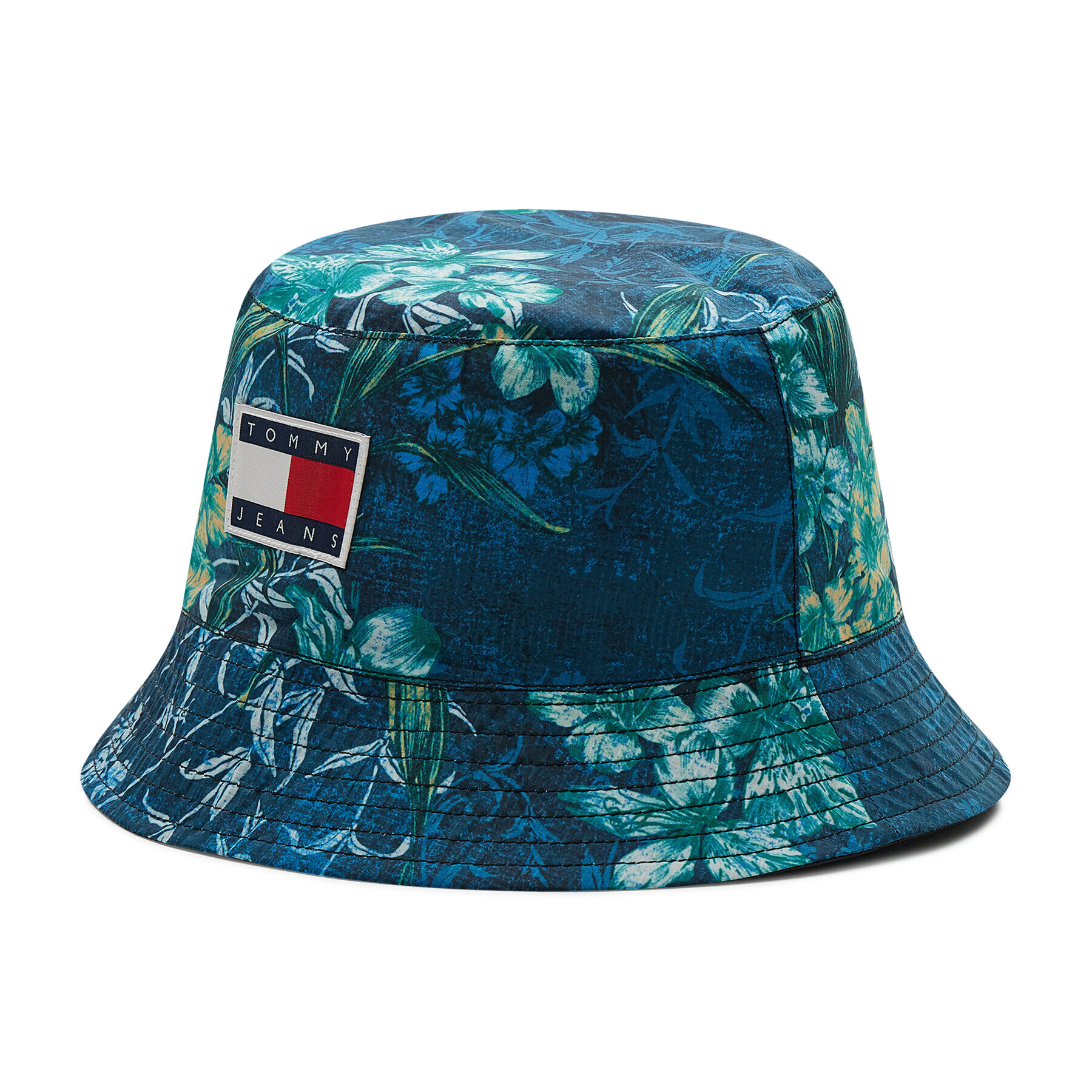 Tommy Jeans Капела Tjw Travel Bucket Leafprint AW0AW11664 Черен - Pepit.bg