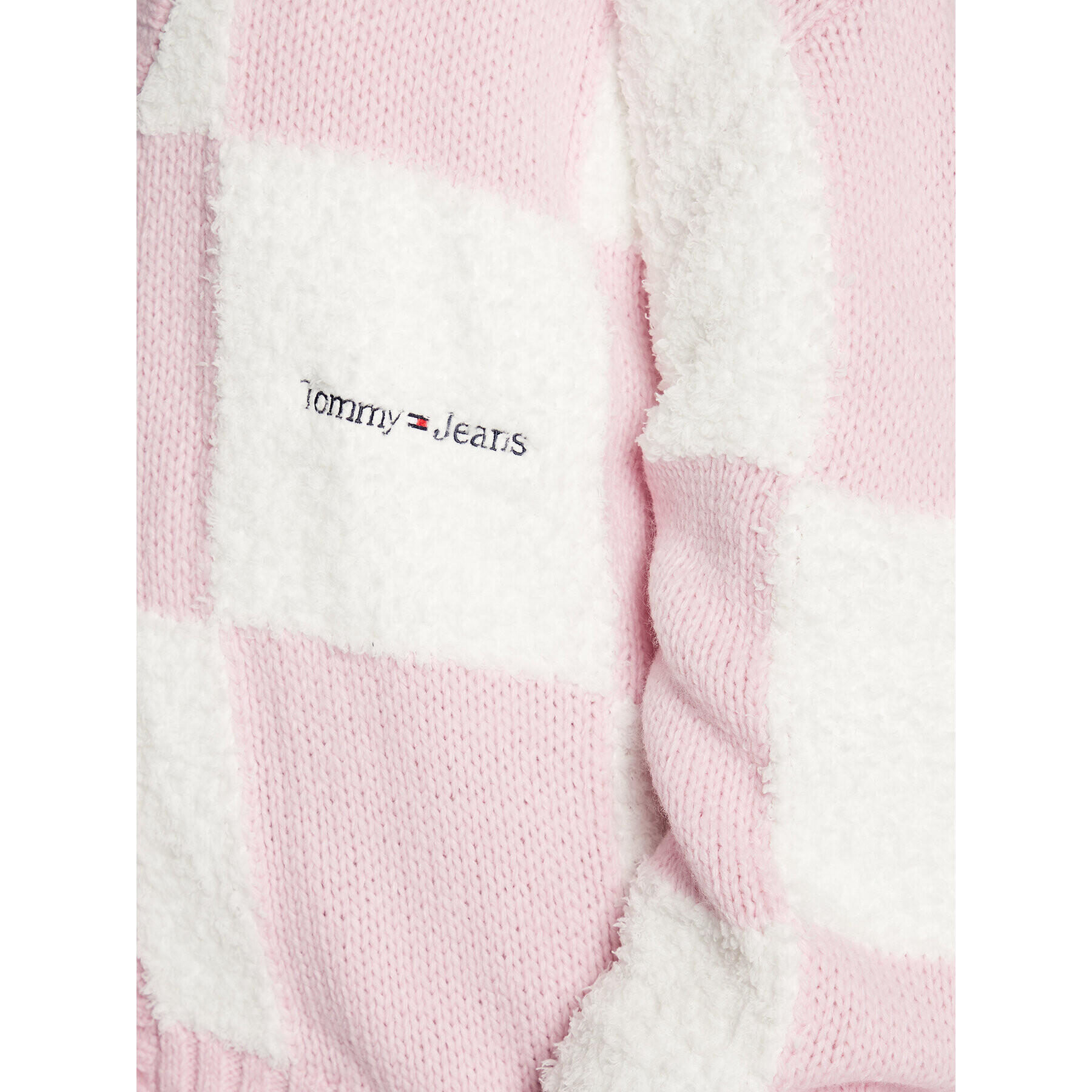 Tommy Jeans Кардиган Checker DW0DW14318 Розов Oversize - Pepit.bg