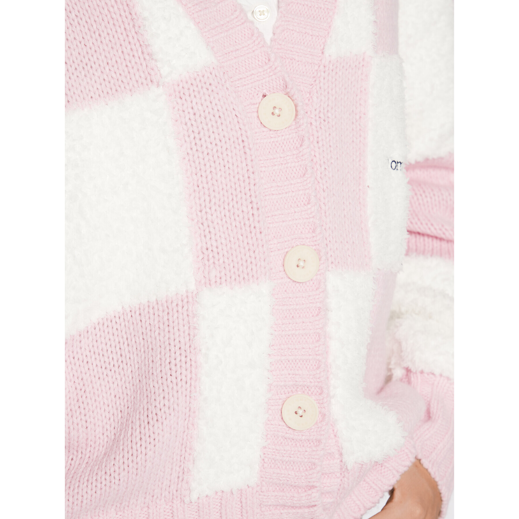 Tommy Jeans Кардиган Checker DW0DW14318 Розов Oversize - Pepit.bg