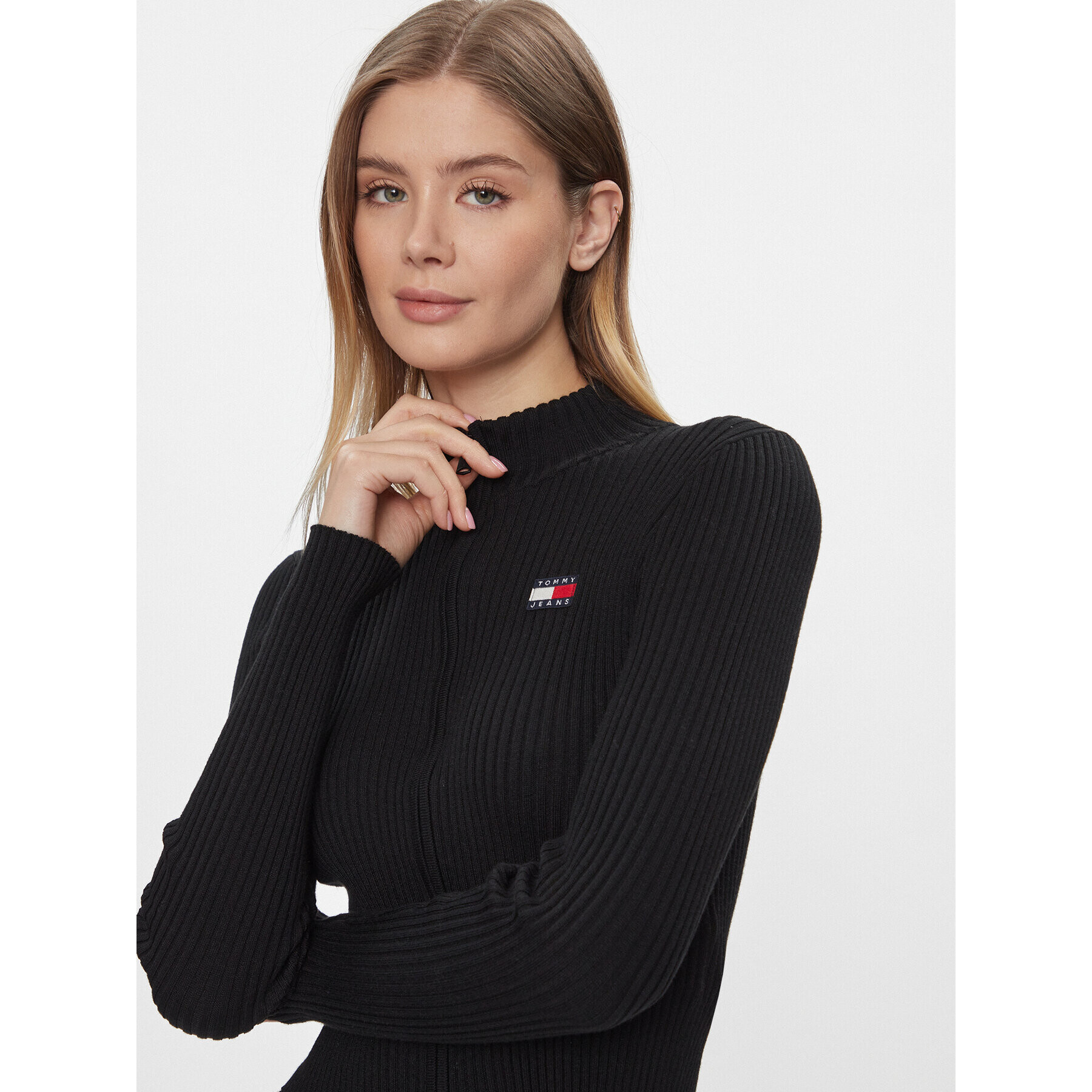 Tommy Jeans Кардиган DW0DW17243 Черен Slim Fit - Pepit.bg