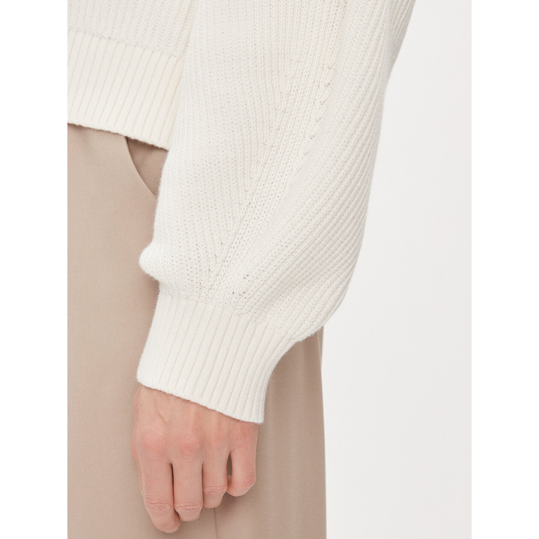 Tommy Jeans Кардиган Essential DW0DW17253 Бял Relaxed Fit - Pepit.bg