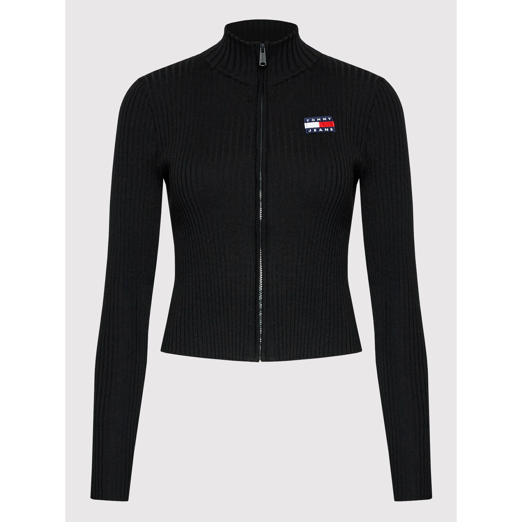 Tommy Jeans Кардиган Tjw Badge DW0DW13439 Черен Slim Fit - Pepit.bg